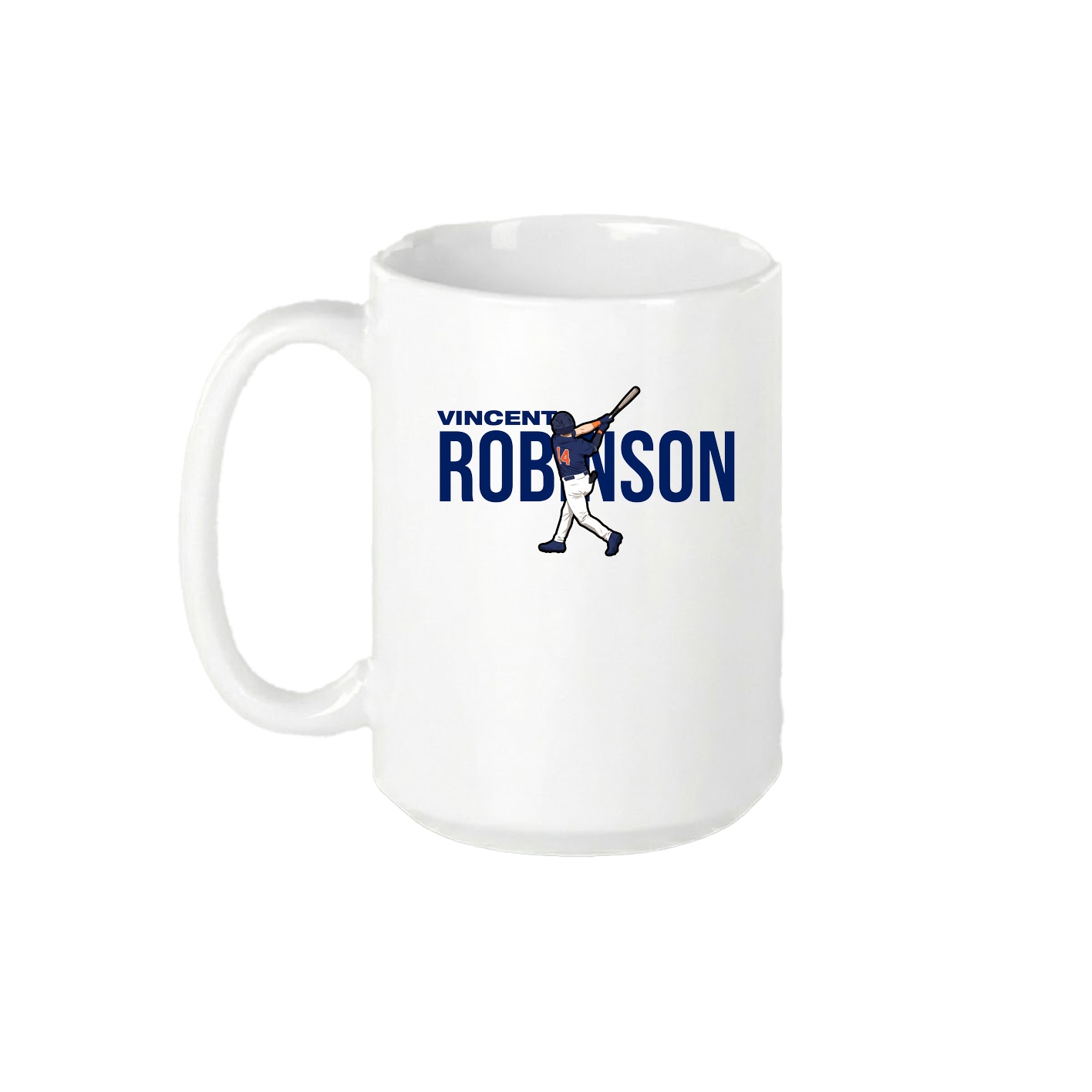 15oz Coffee Mug — Player Name in White