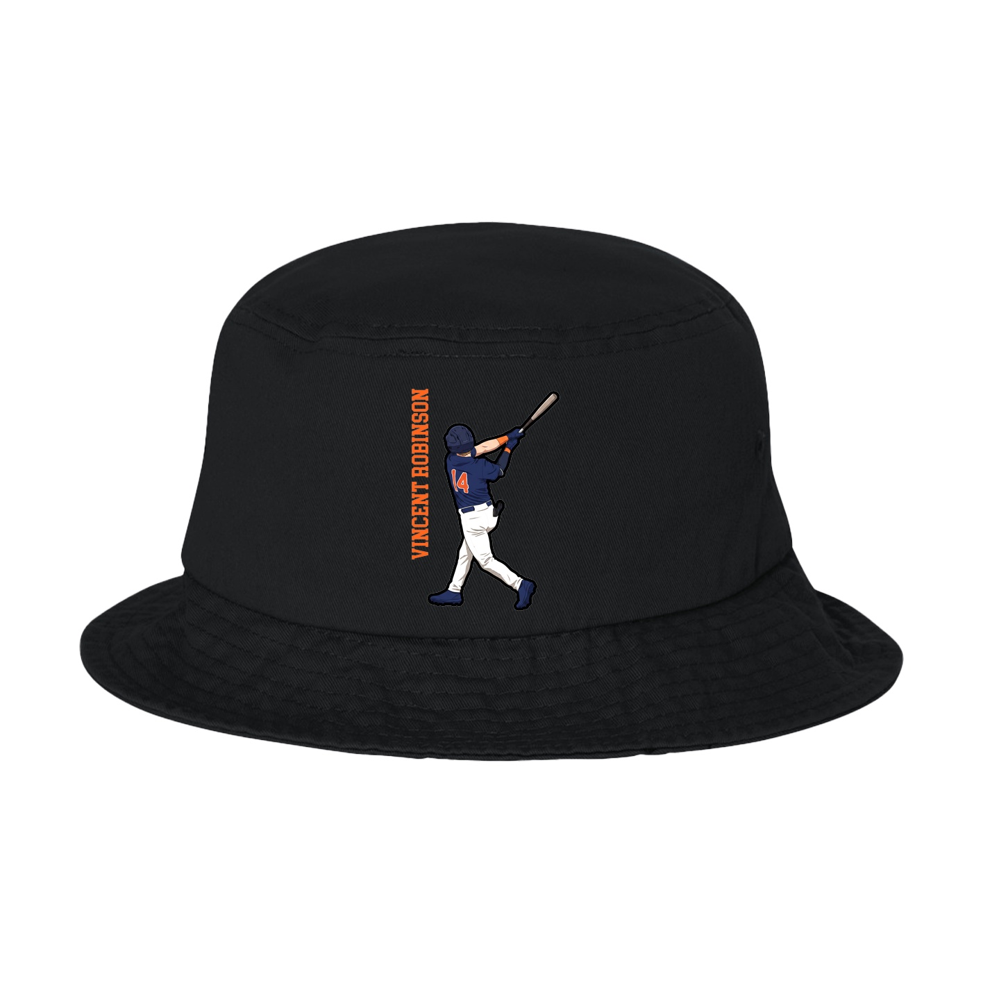 Bucket Cap — Name Vertical in Black