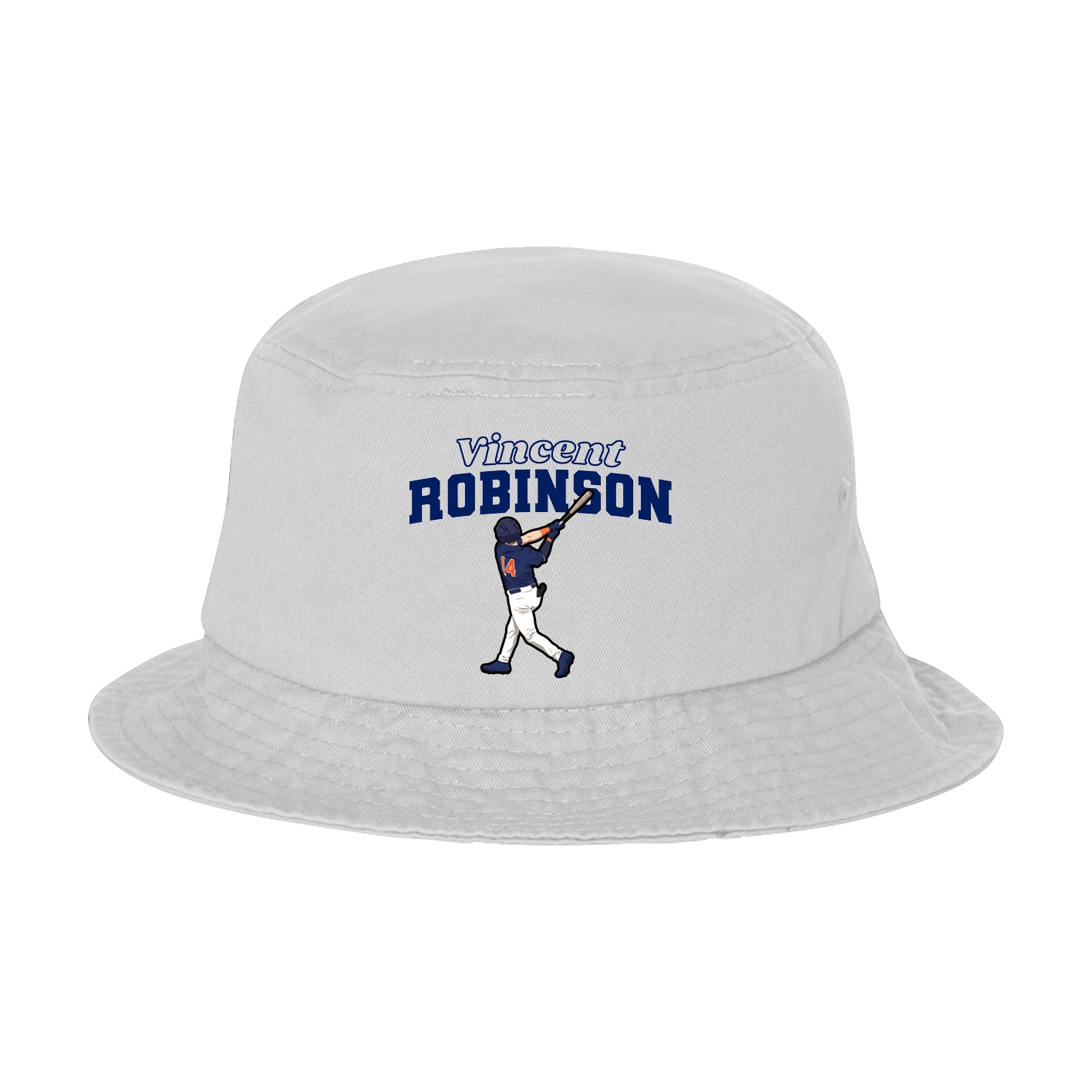 Bucket Cap — Name Arch in White