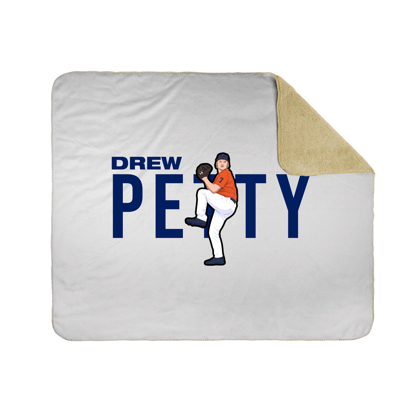 Throw Blanket — Player Name in White