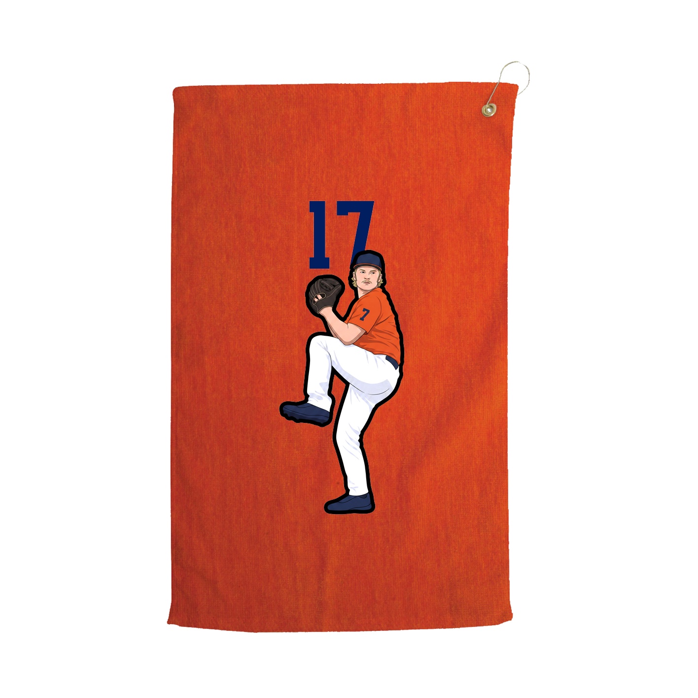 Golf Towel — Number Top in Orange