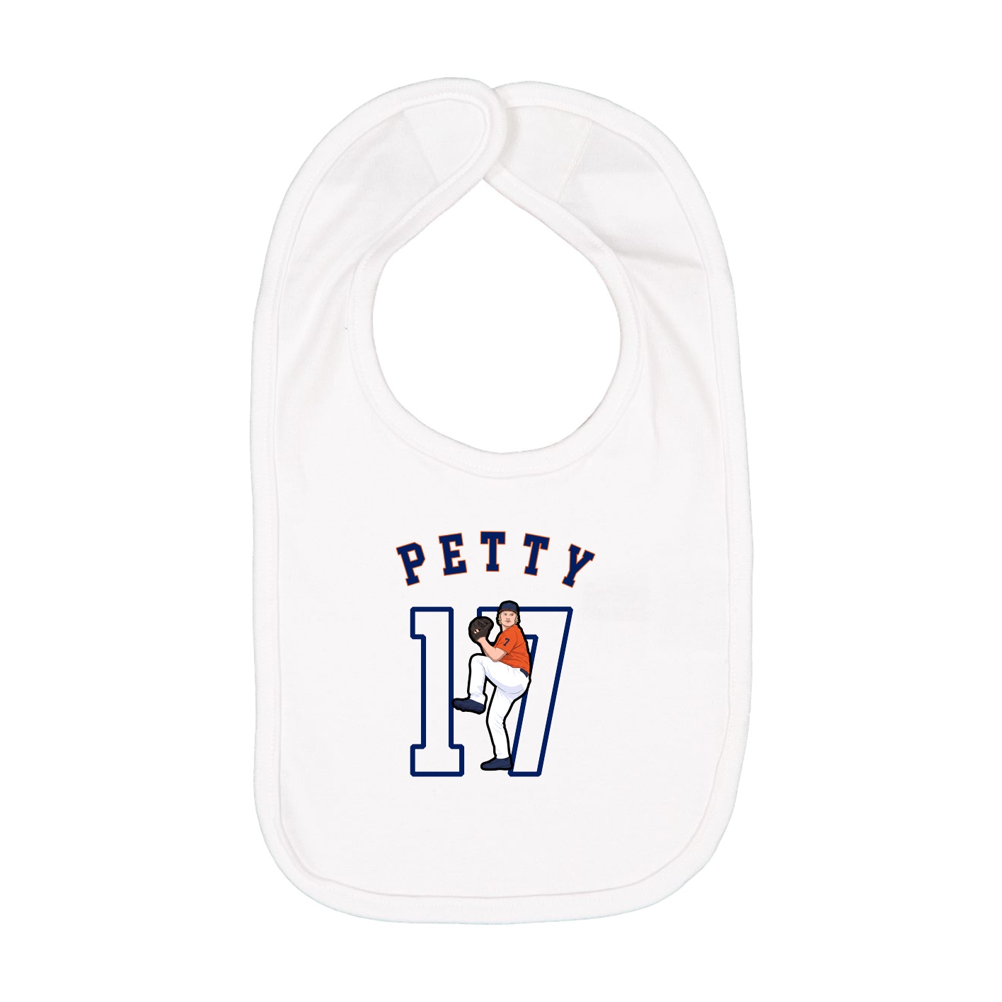 Infant Bib — Shirsey Arch in White