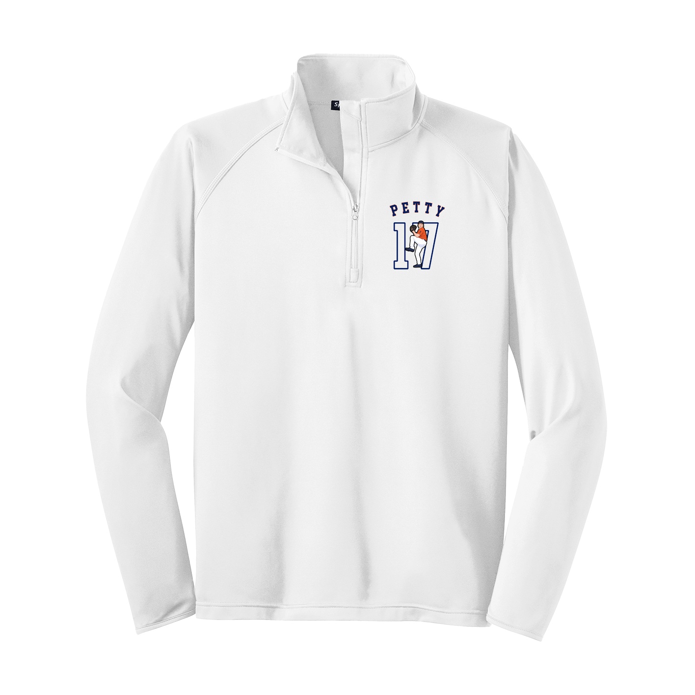 Q-Zip Pullover — Shirsey Arch in White