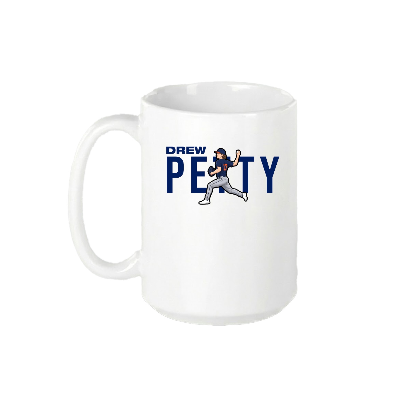 15oz Coffee Mug — Player Name in White