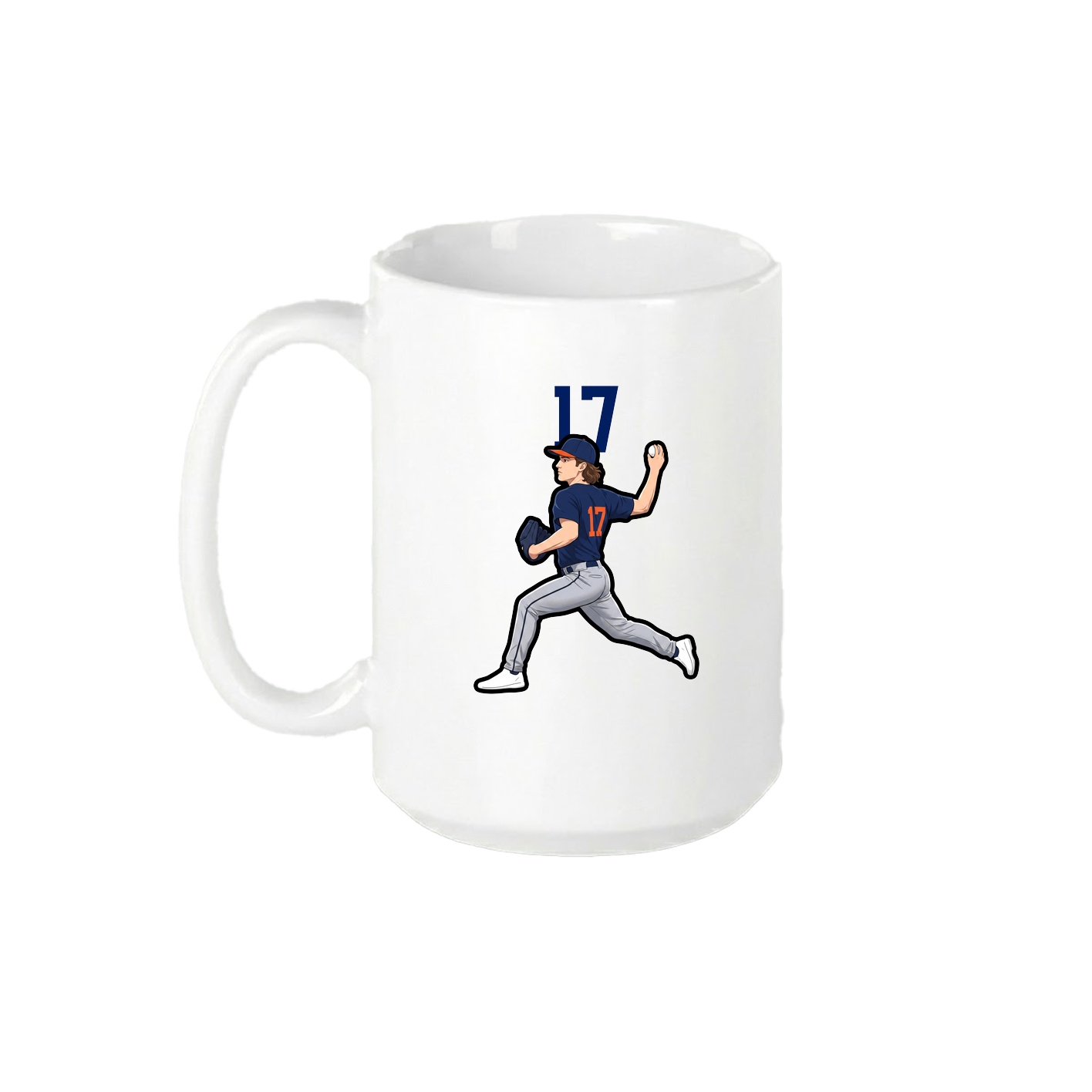 15oz Coffee Mug — Number Top in White