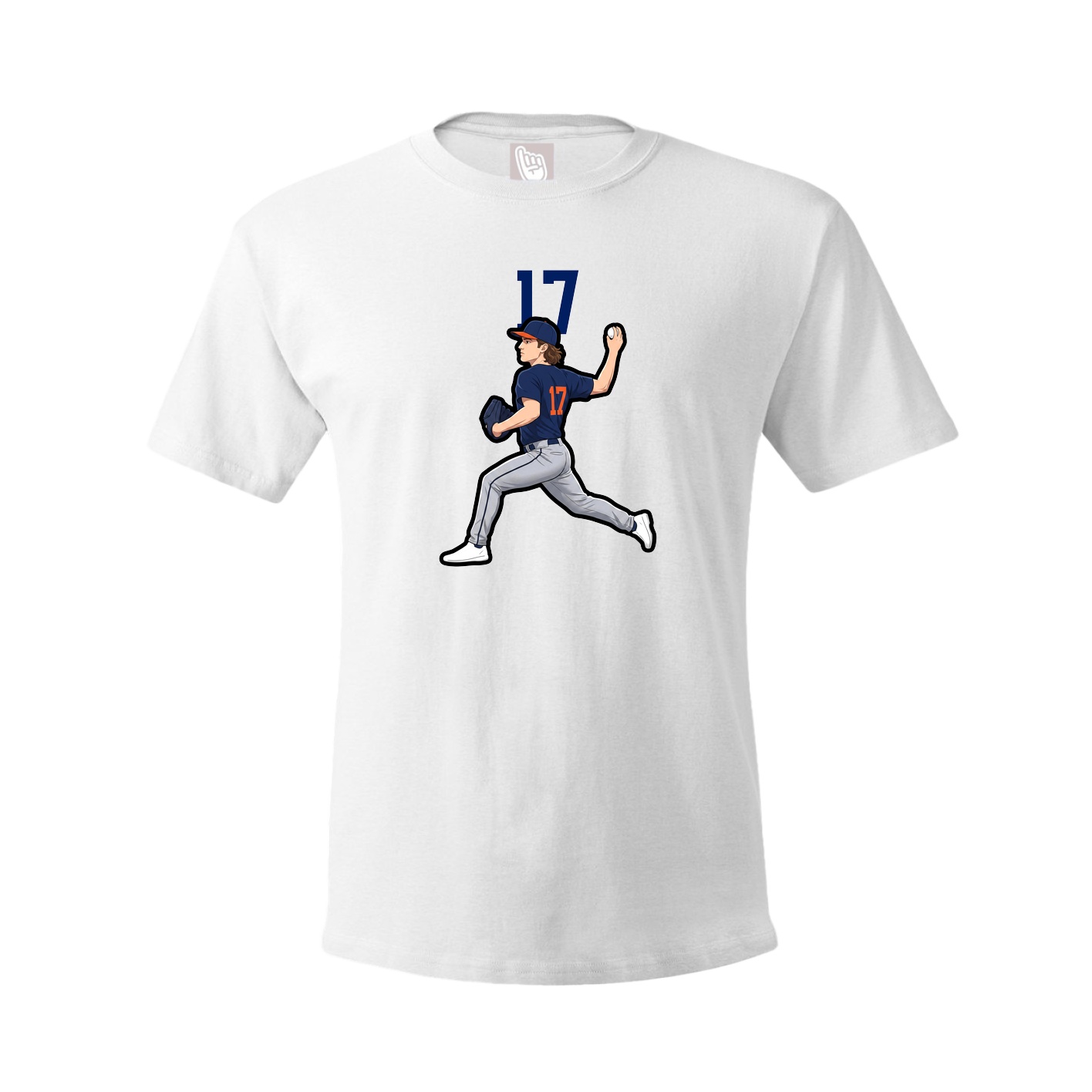 Youth Tee — Number Top in White