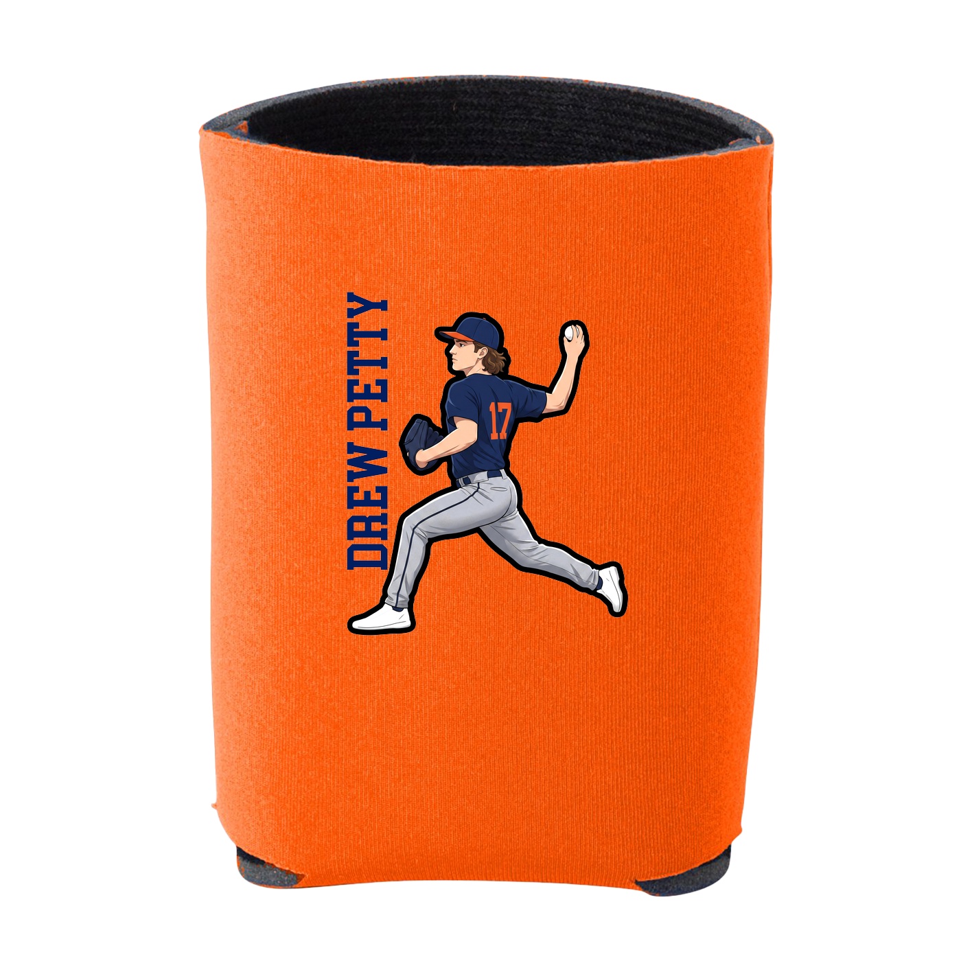 Can Holder — Name Vertical in Orange