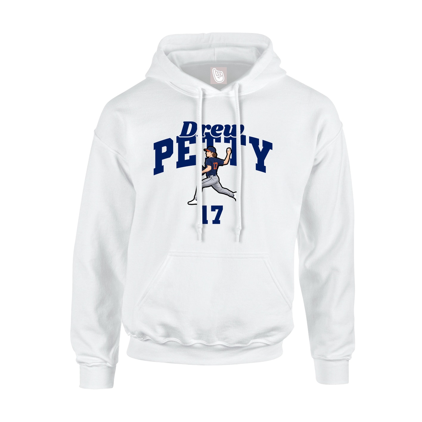 Hoodie — Signature Arch in White