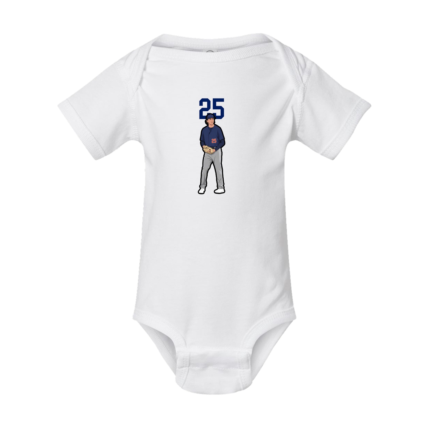 Baby Onesie — Number Top in White