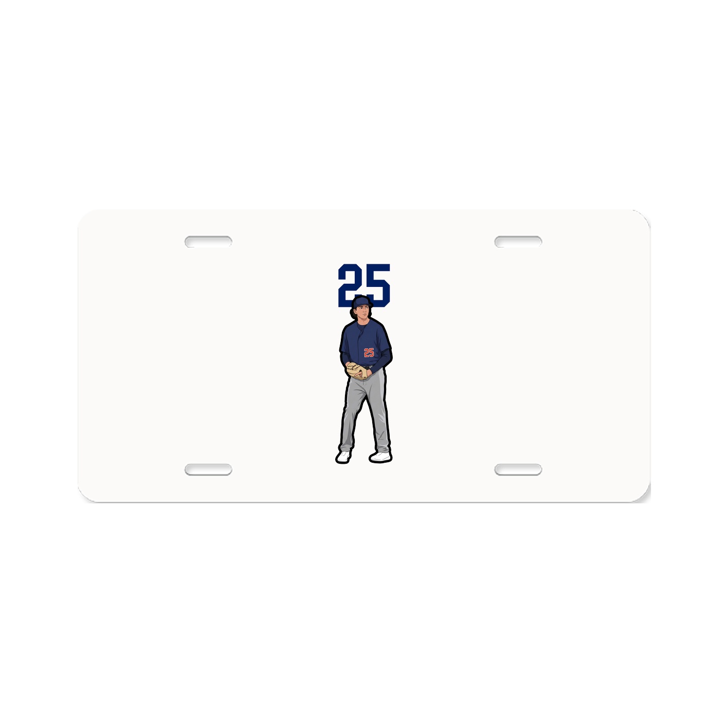 License Plate — Number Top in Classic