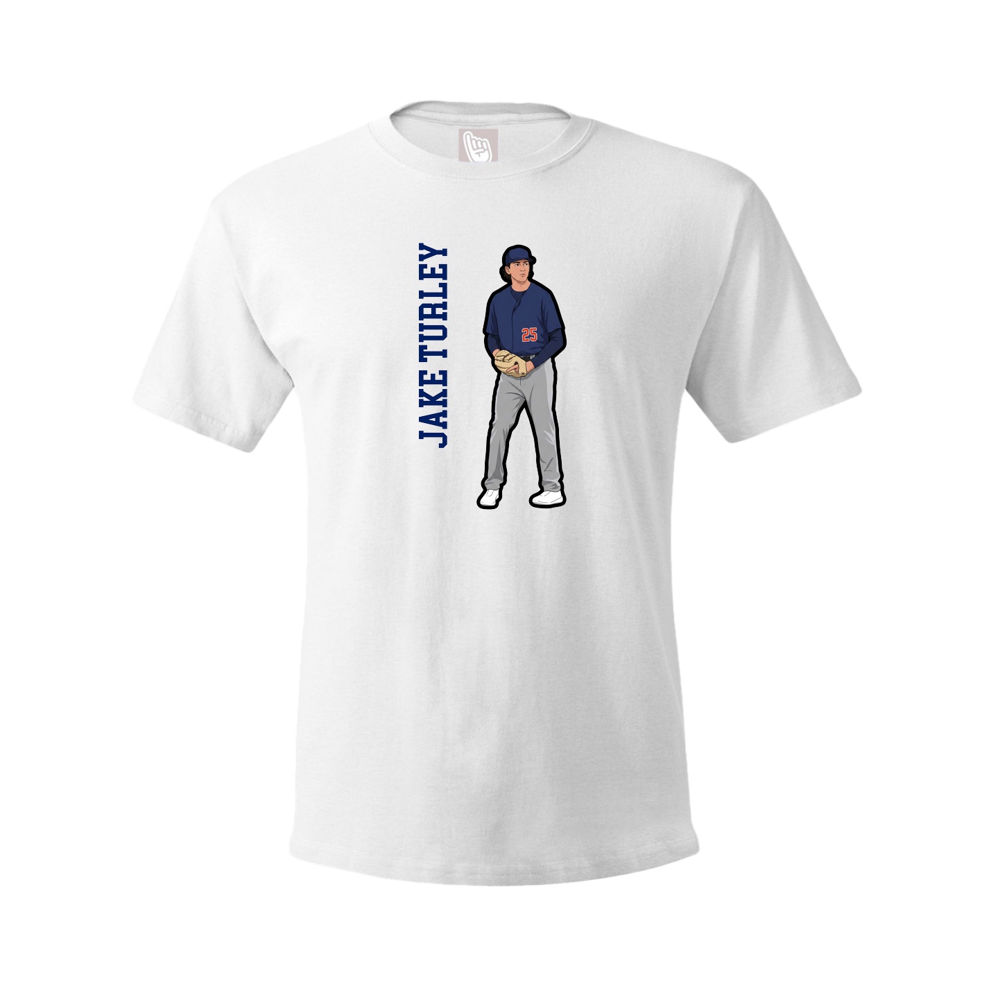 Tee — Name Vertical in White