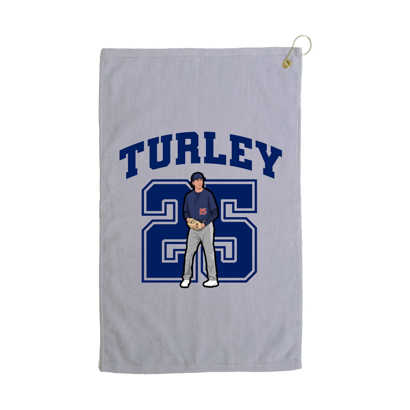 Golf Towel — Number in Grey
