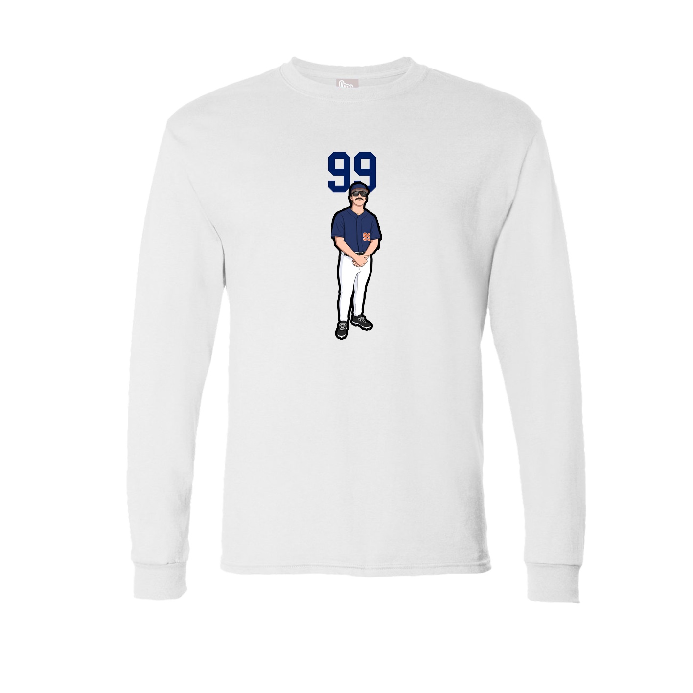 Long Sleeve Tee — Number Top in White