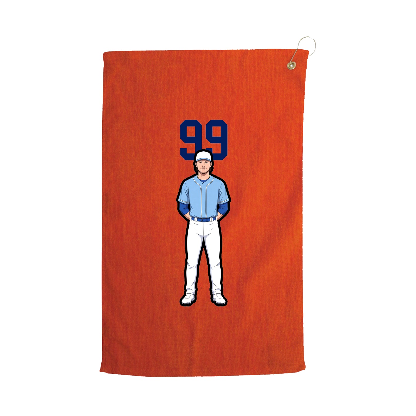 Golf Towel — Number Top in Orange