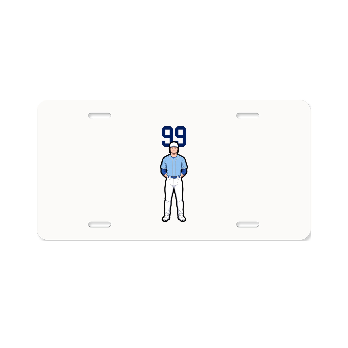 License Plate — Number Top in Classic