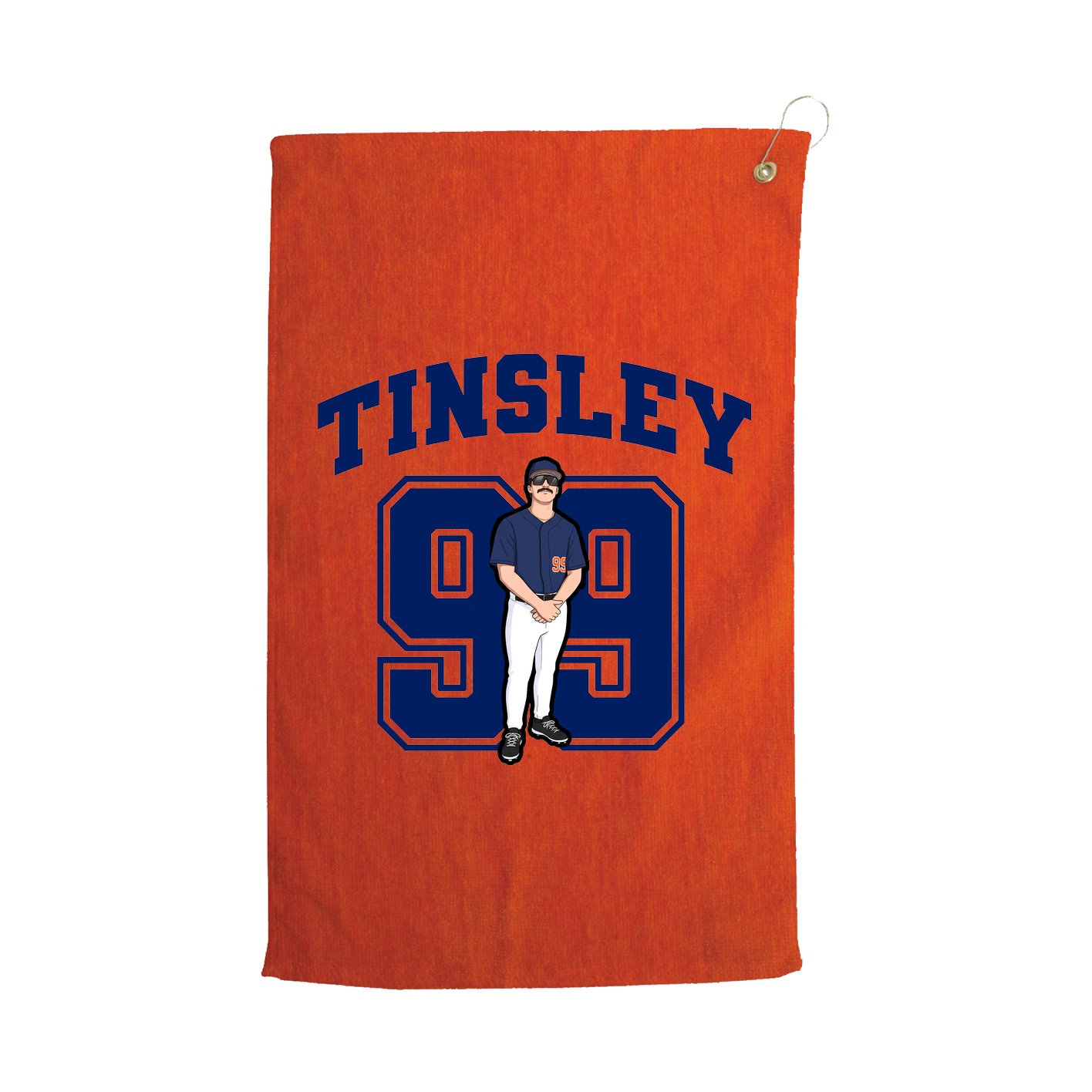 Golf Towel — Number in Orange