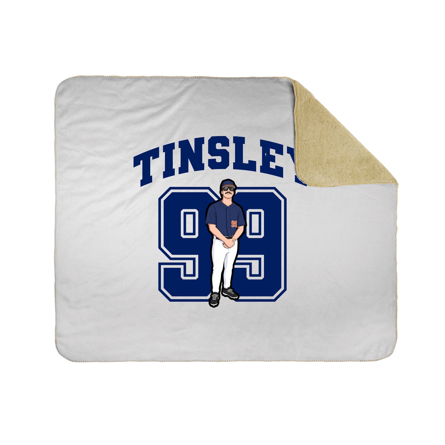 Throw Blanket — Number in White