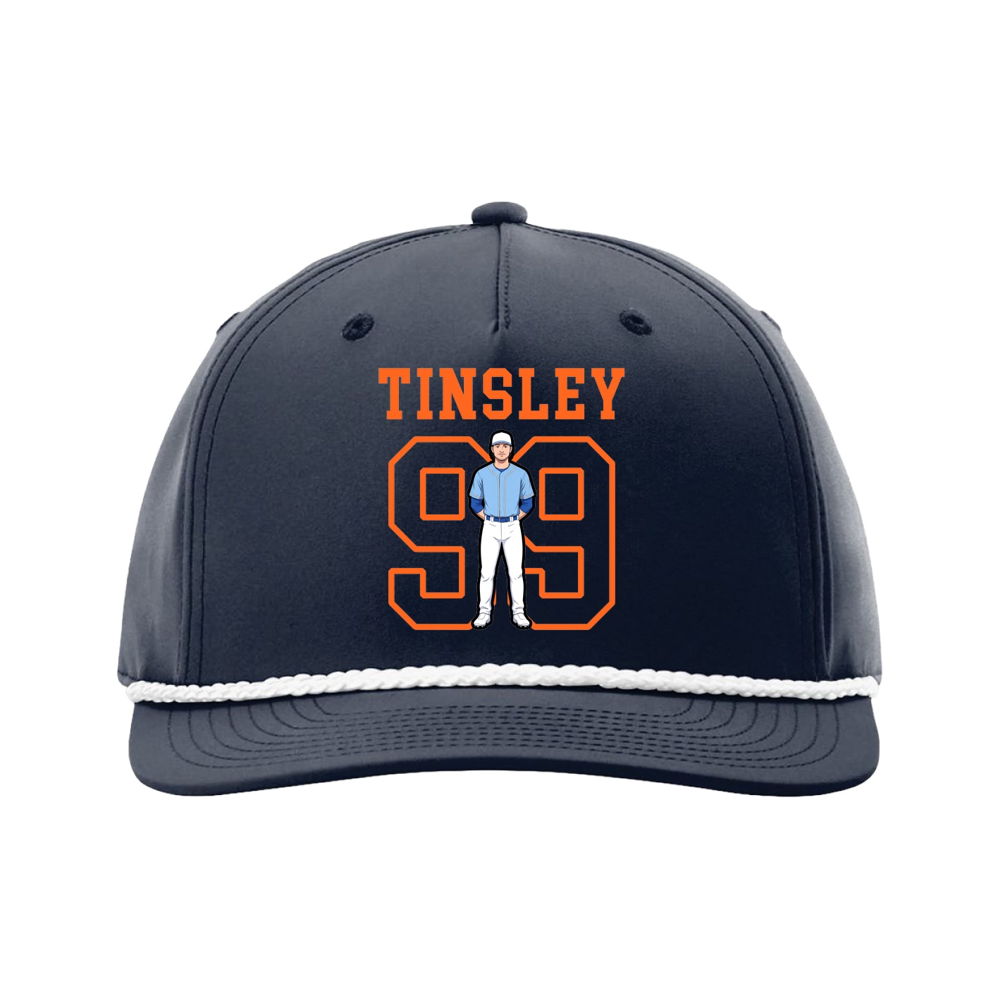 Five-Panel Classic Rope Cap — Shirsey in Navy