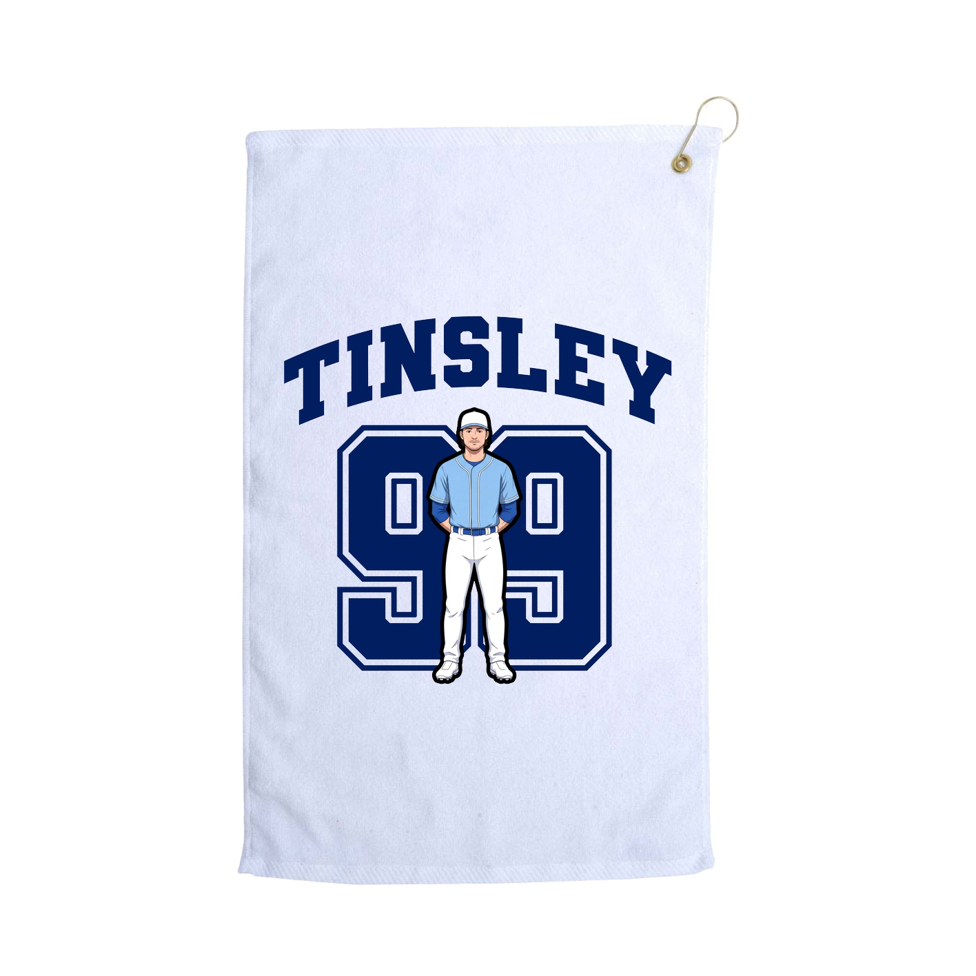 Golf Towel — Number in White