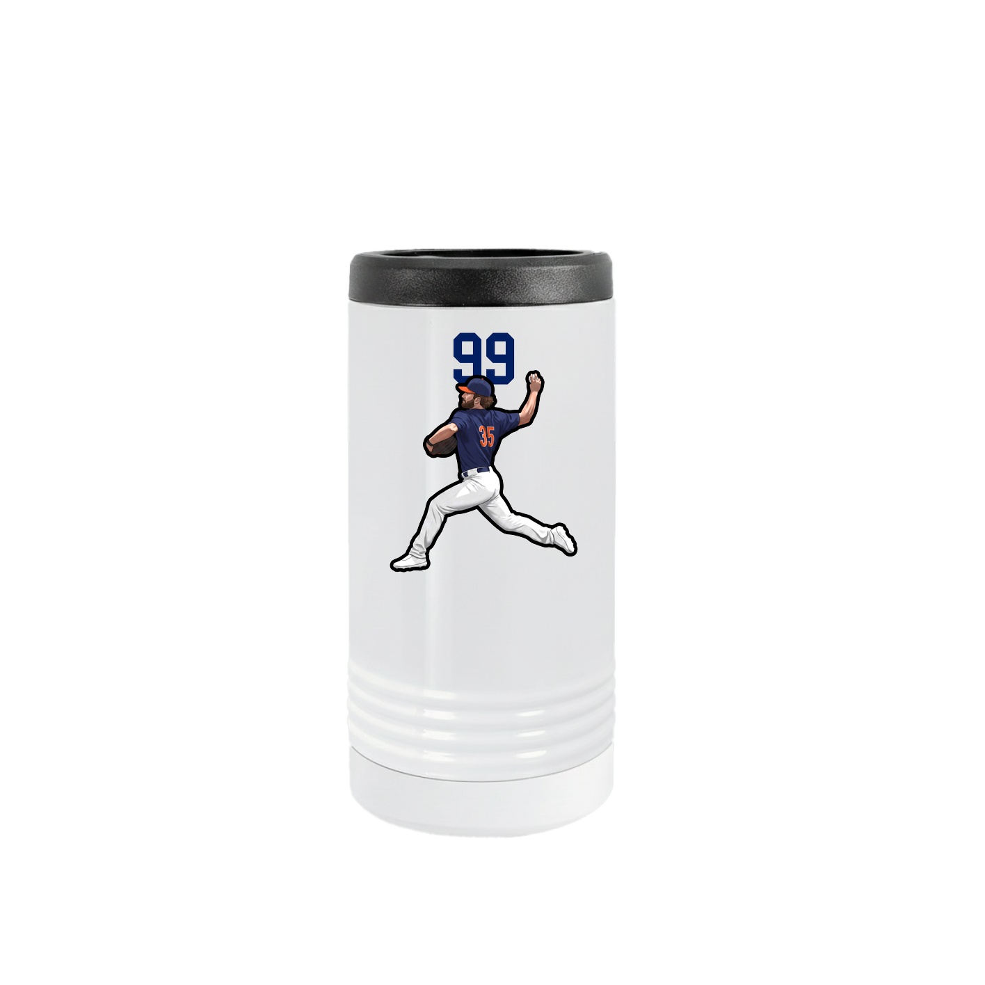 Slim Beverage Holder — Number Top in White