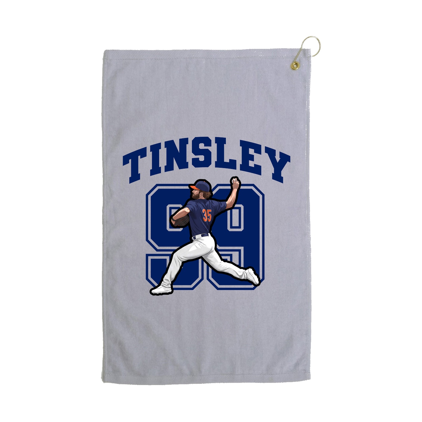 Golf Towel — Number in Grey