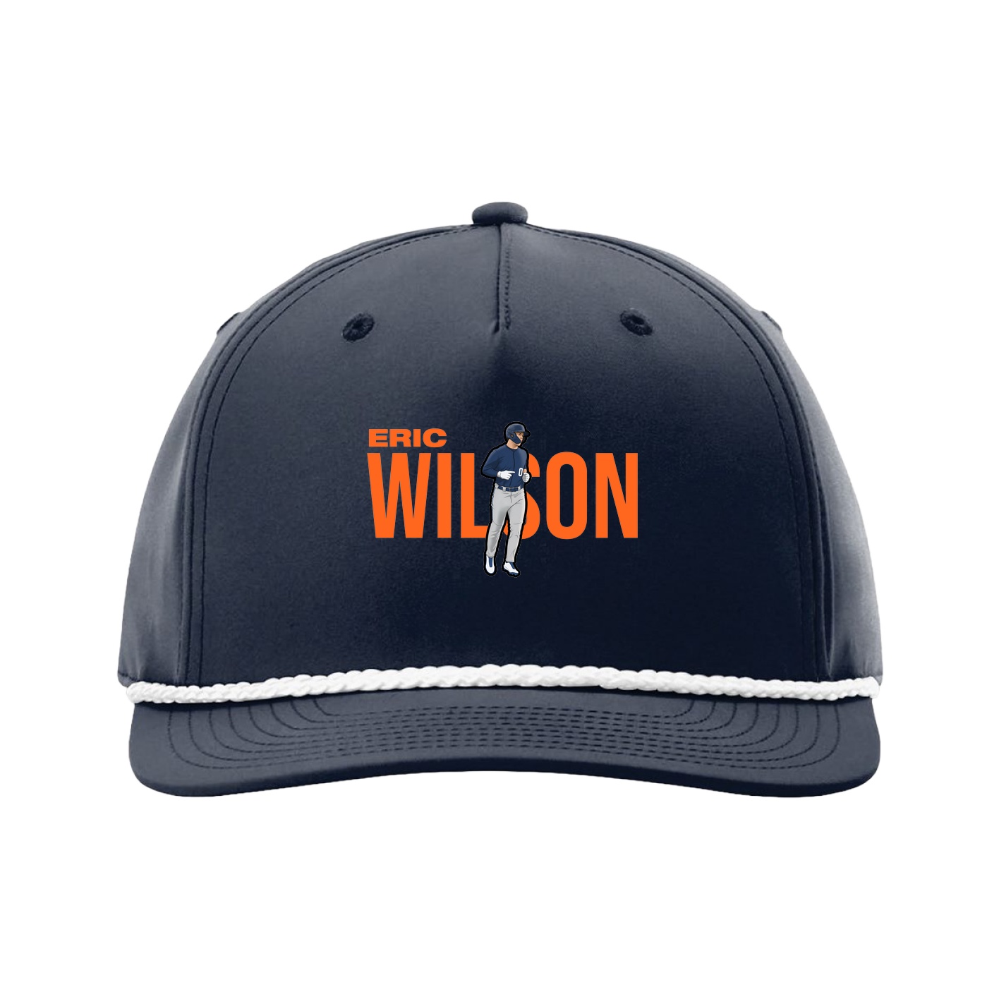 Five-Panel Classic Rope Cap — Player Name in Navy