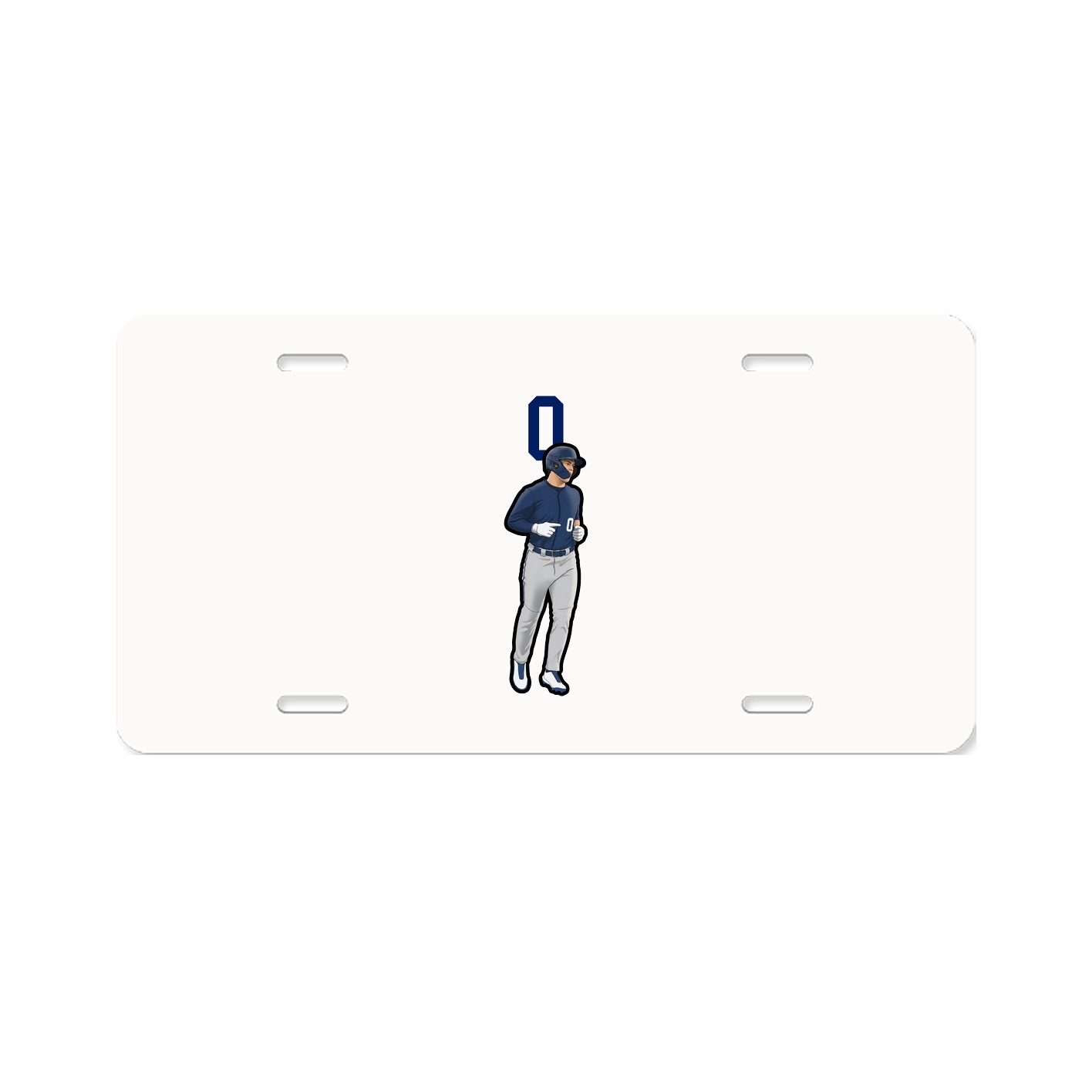 License Plate — Number Top in Classic