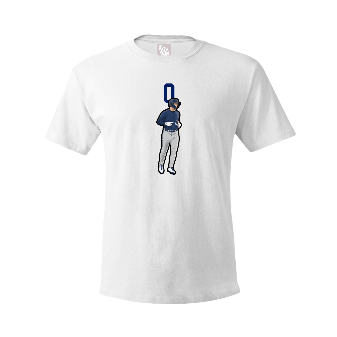 Youth Tee — Number Top in White