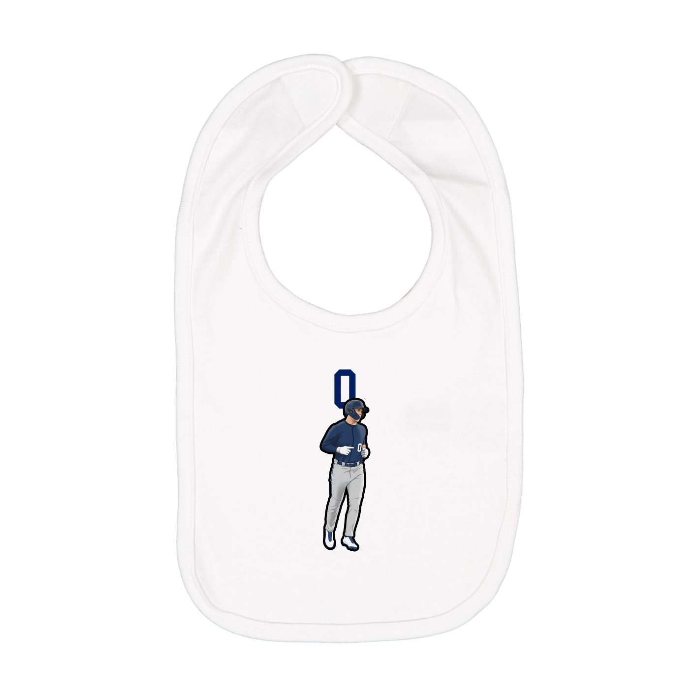 Infant Bib — Number Top in White