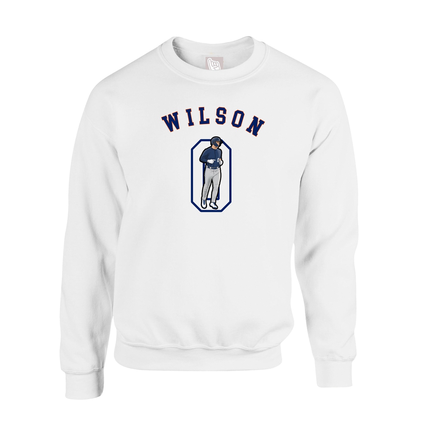 Fleece Crew — Shirsey Arch in White