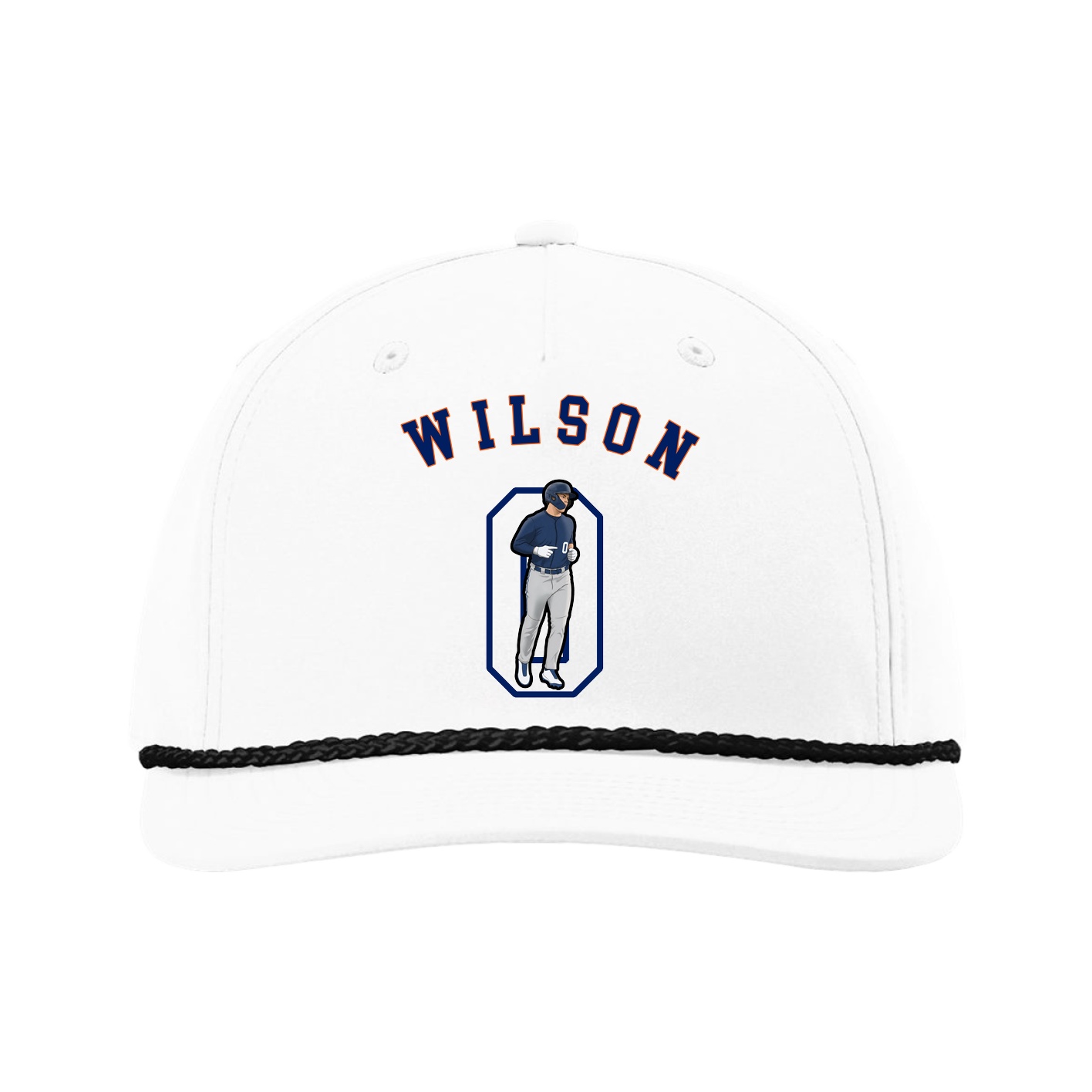 Five-Panel Classic Rope Cap — Shirsey Arch in White