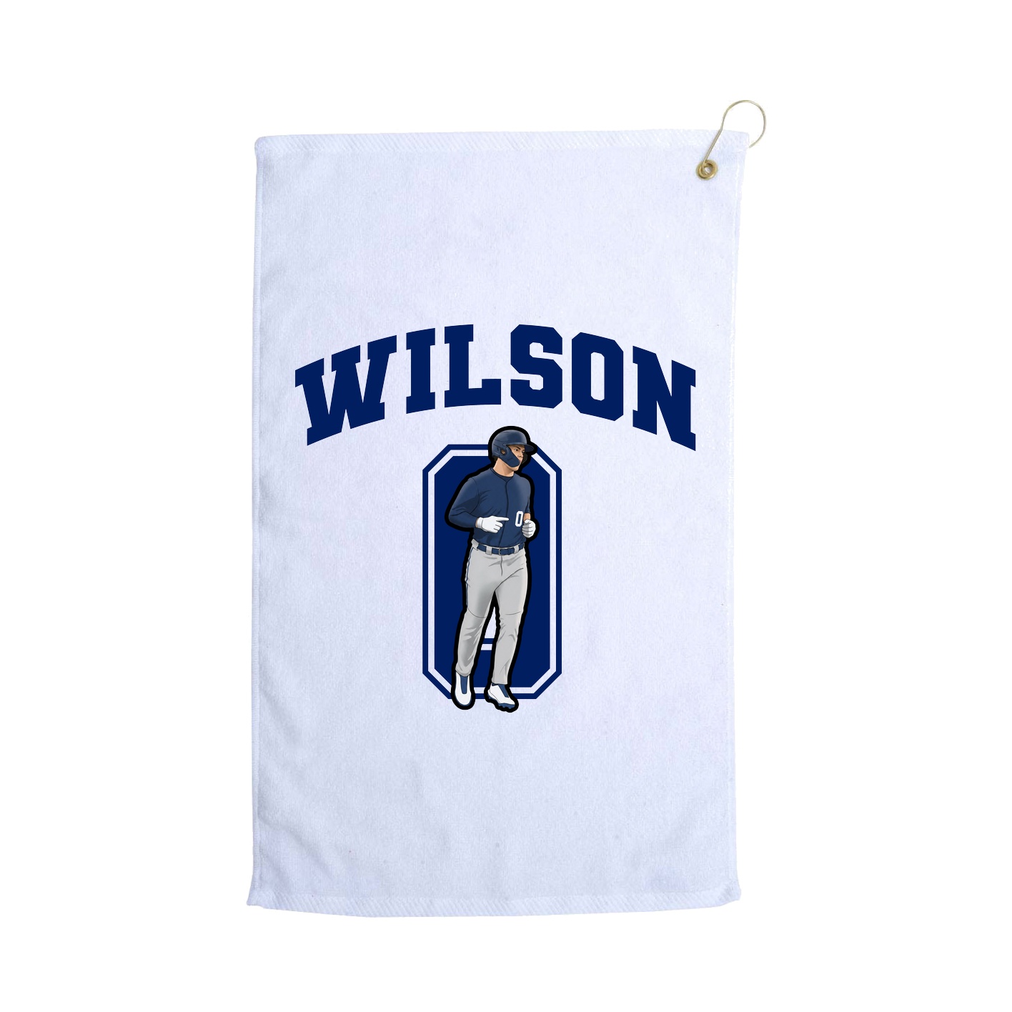 Golf Towel — Number in White