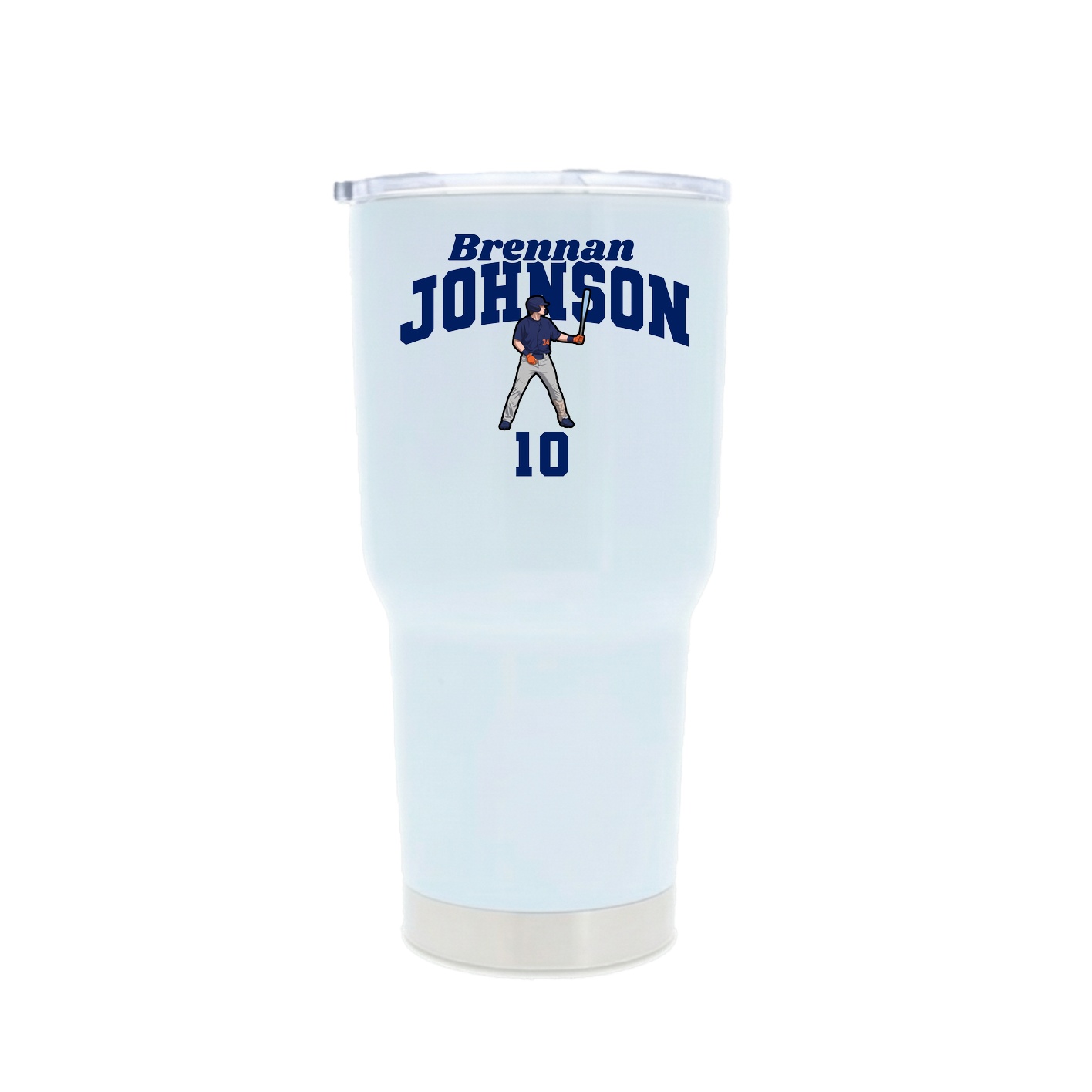 30oz Stainless Steel Tumbler — Signature Arch in White