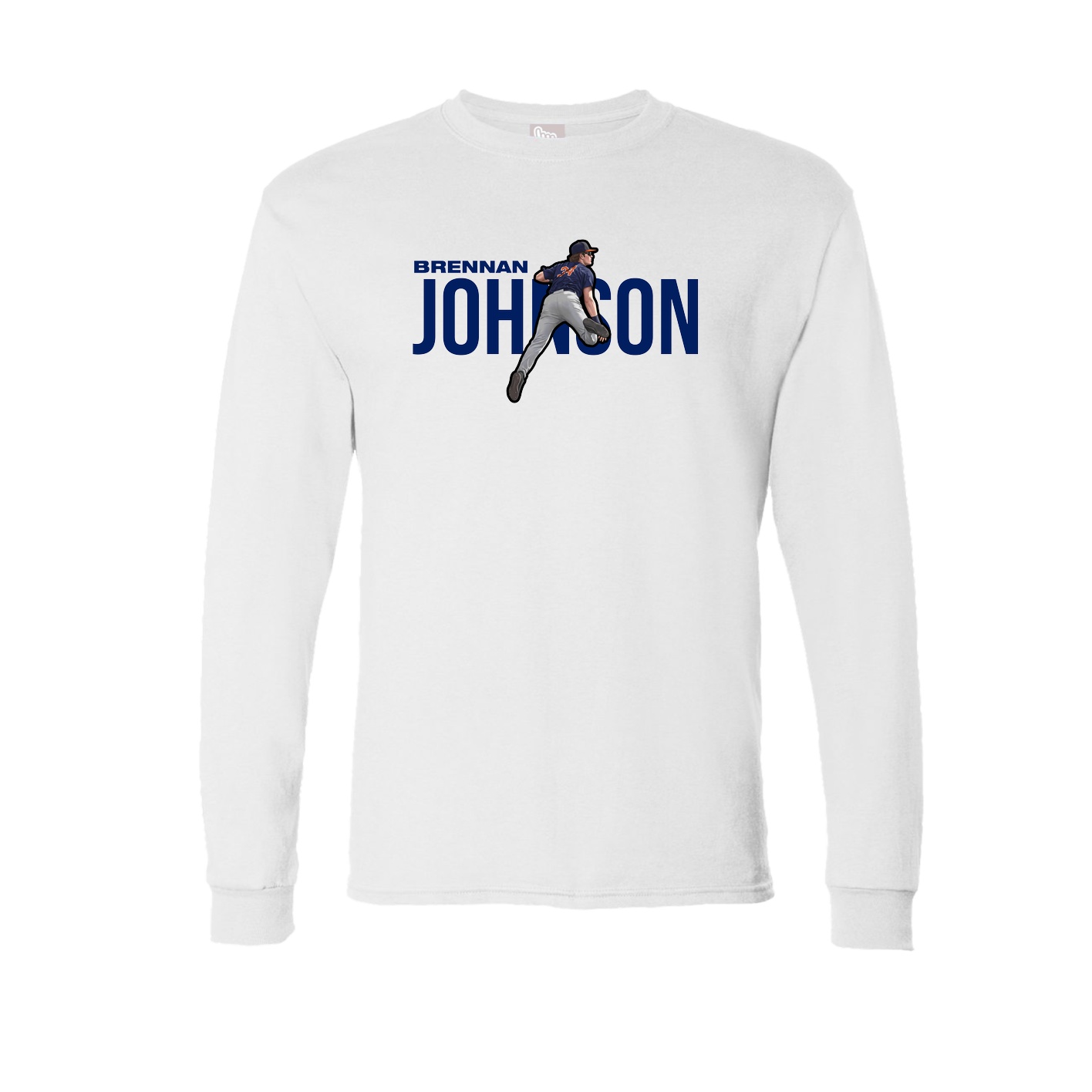 Long Sleeve Tee — Player Name in White