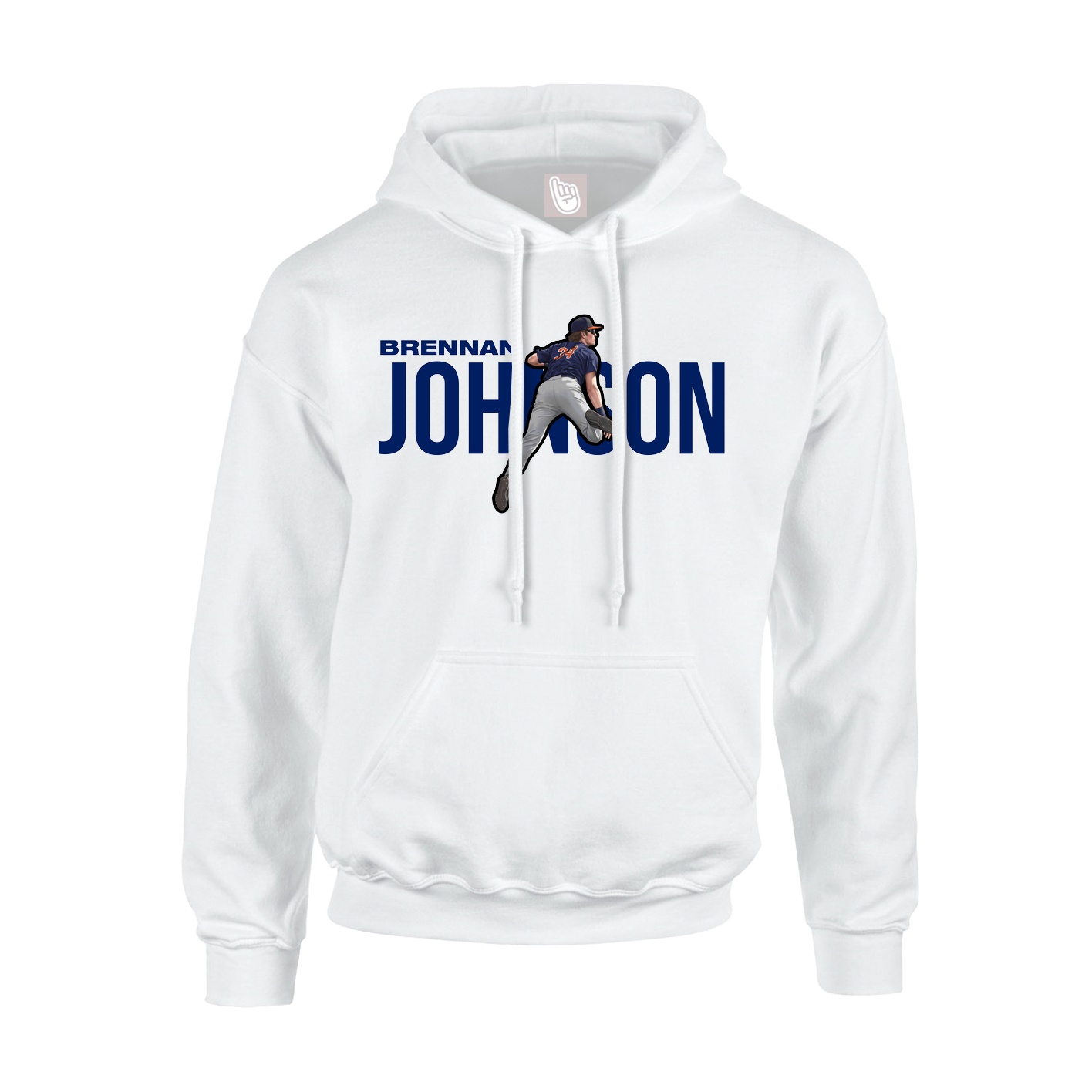 Youth Hoodie — Player Name in White