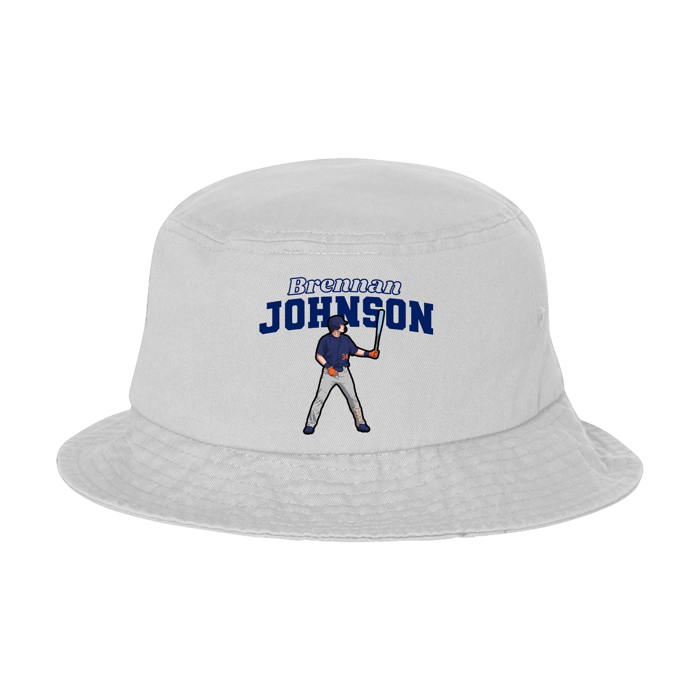 Bucket Cap — Name Arch in White