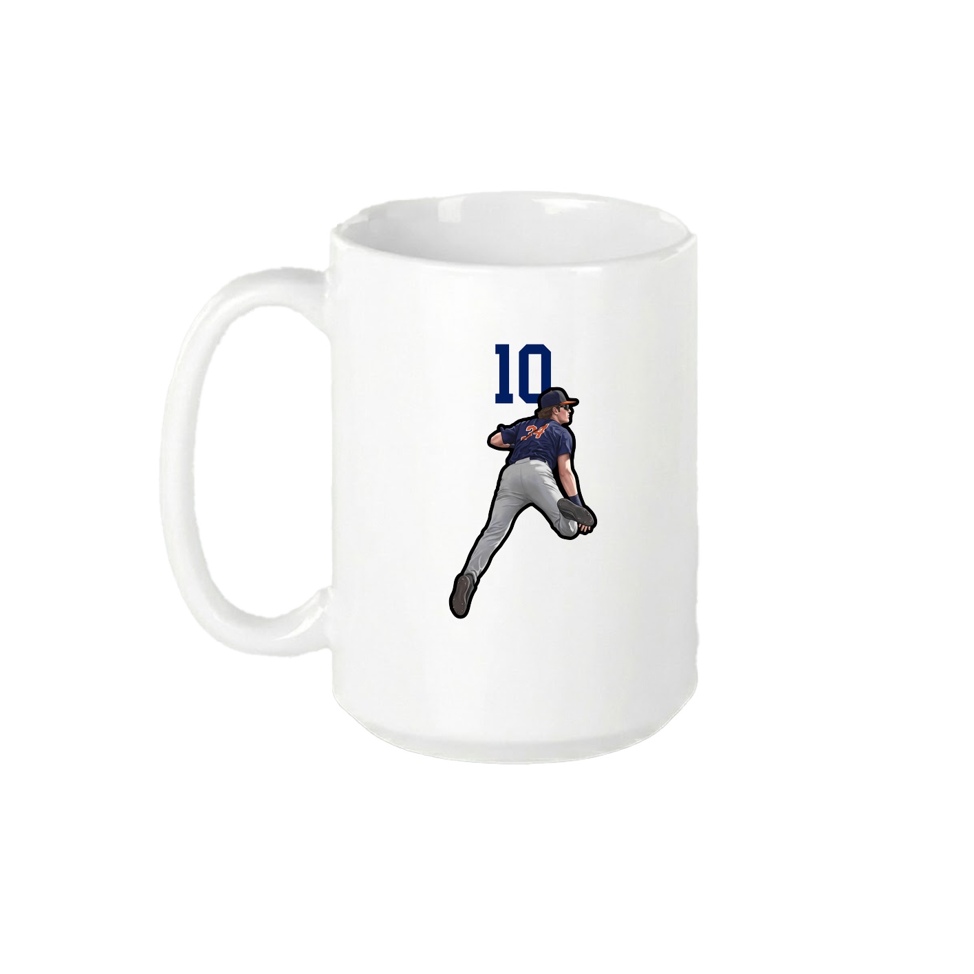 15oz Coffee Mug — Number Top in White