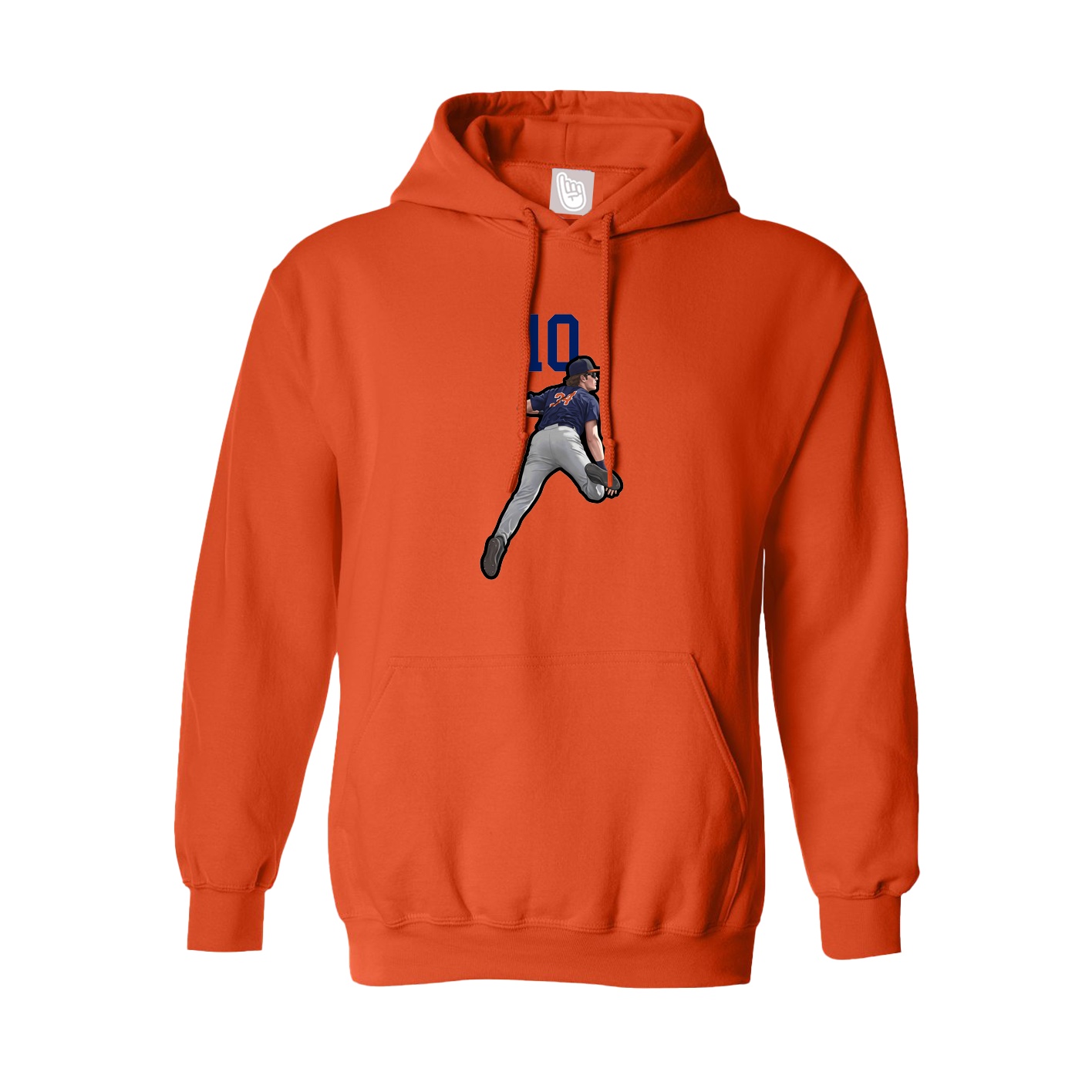 Youth Hoodie — Number Top in Orange