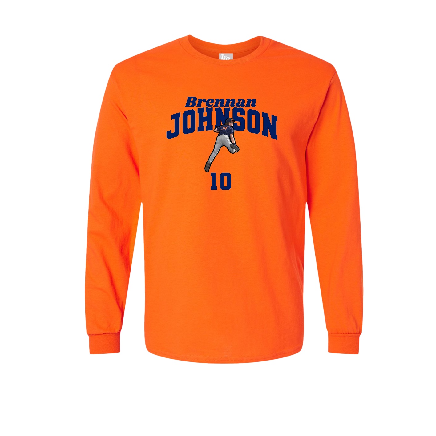 Long Sleeve Tee — Signature Arch in Orange