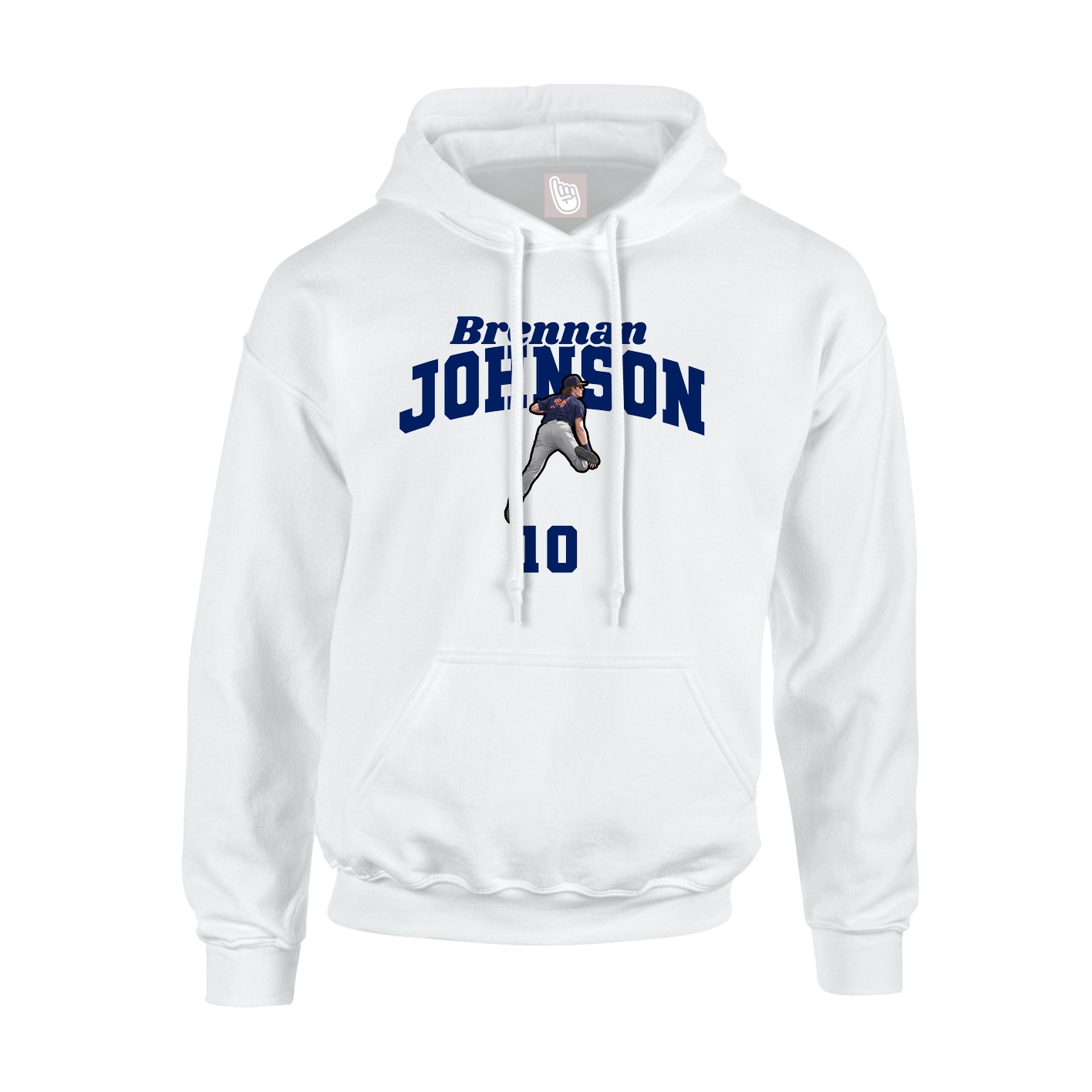 Youth Hoodie — Signature Arch in White