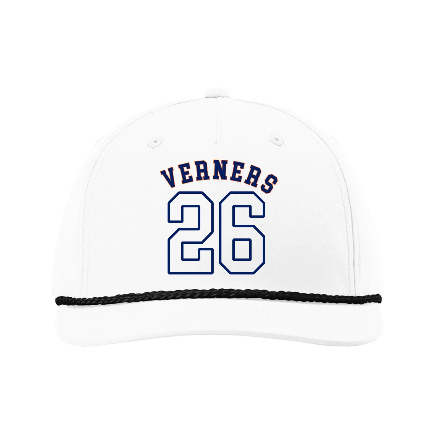 Five-Panel Classic Rope Cap — Shirsey Arch in White