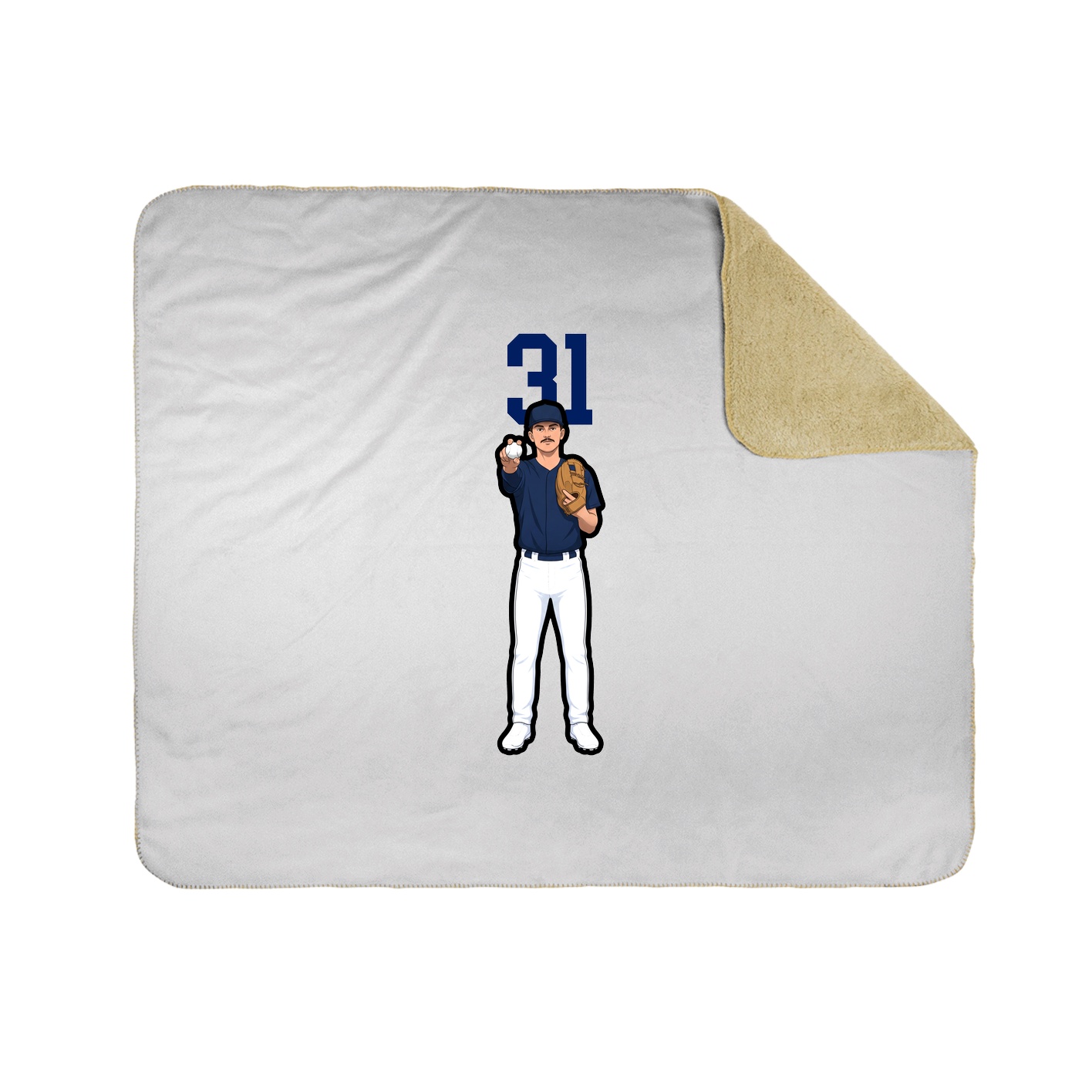 Throw Blanket — Number Top in White