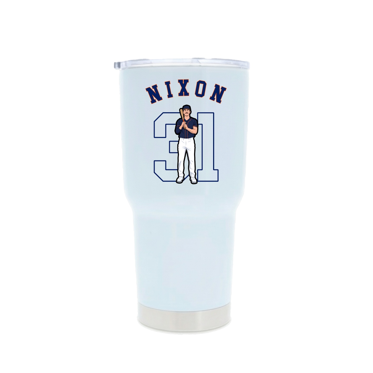 30oz Stainless Steel Tumbler — Shirsey Arch in White