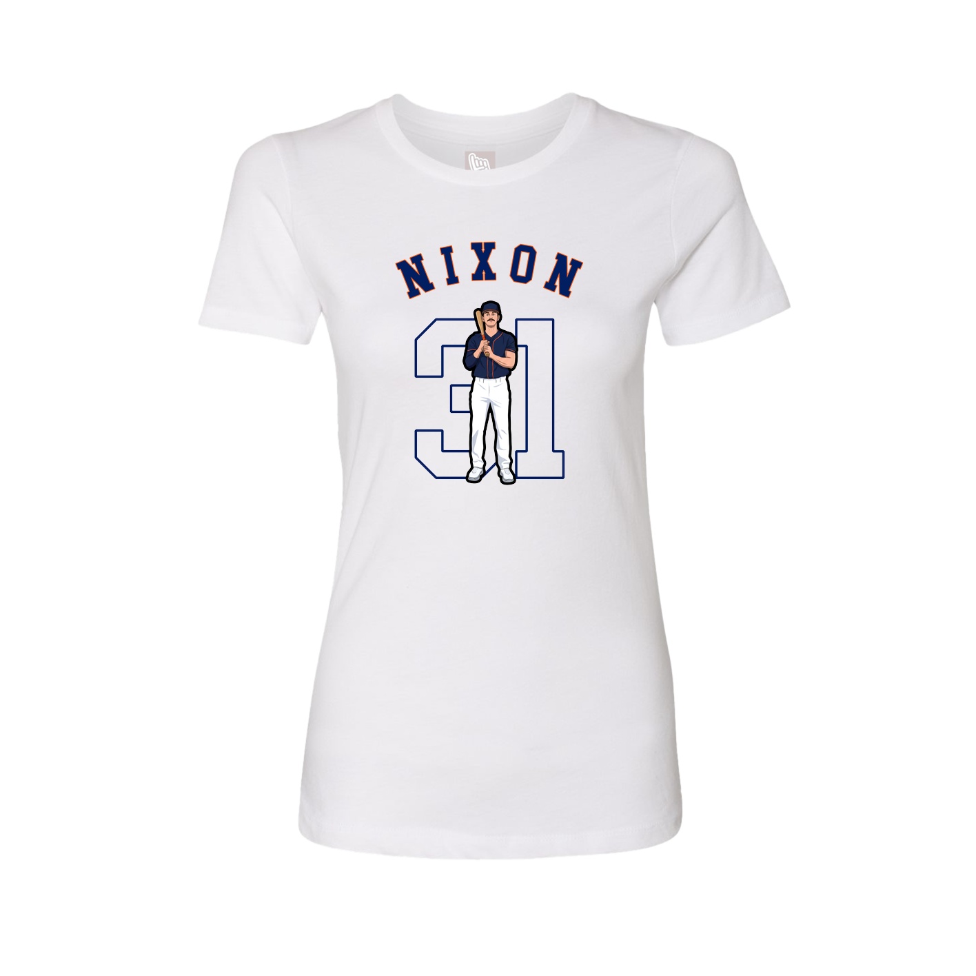 Fitted Women's Tee — Shirsey Arch in White