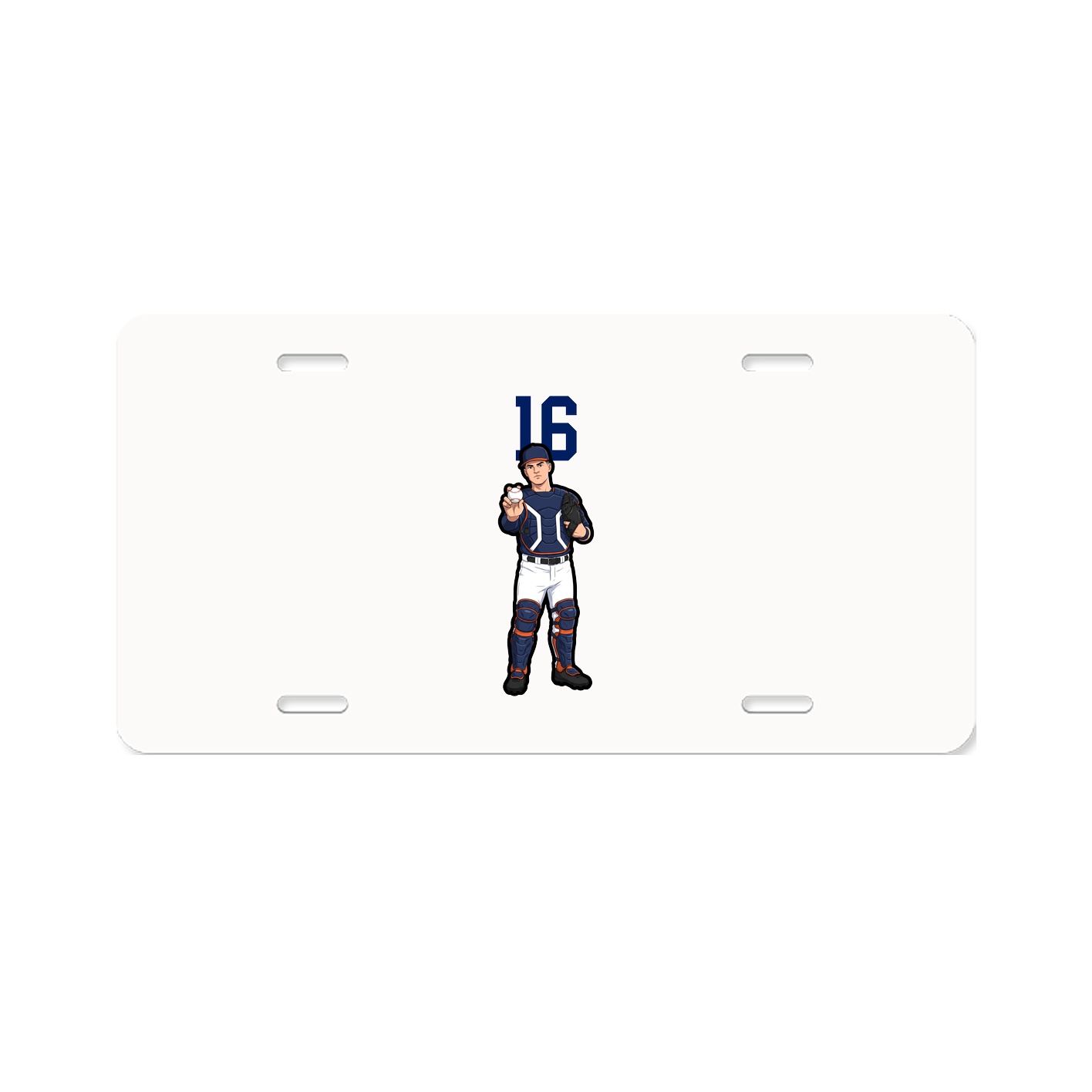 License Plate — Number Top in Classic