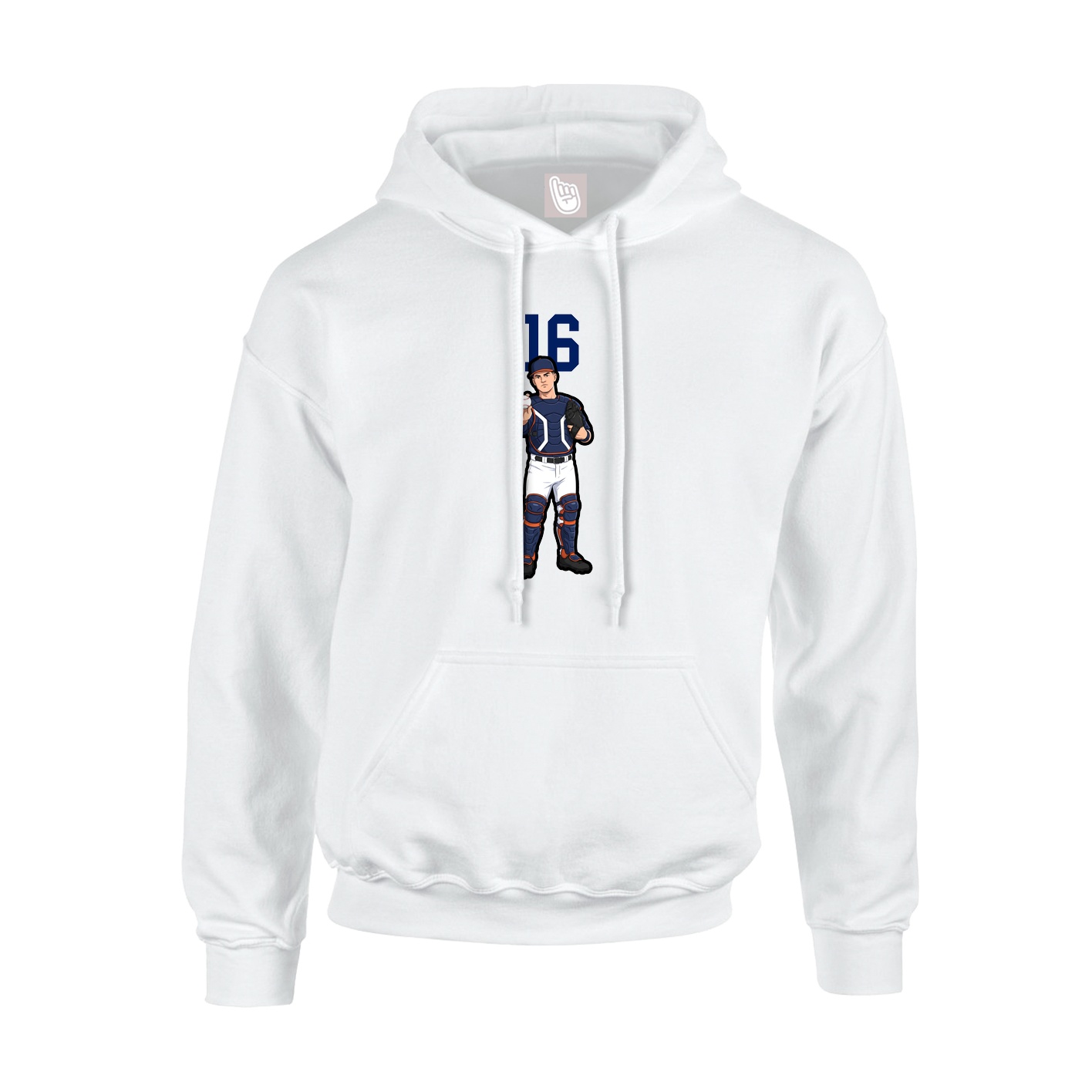 Hoodie — Number Top in White