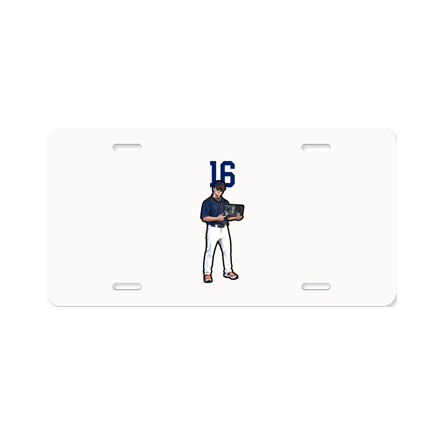License Plate — Number Top in Classic
