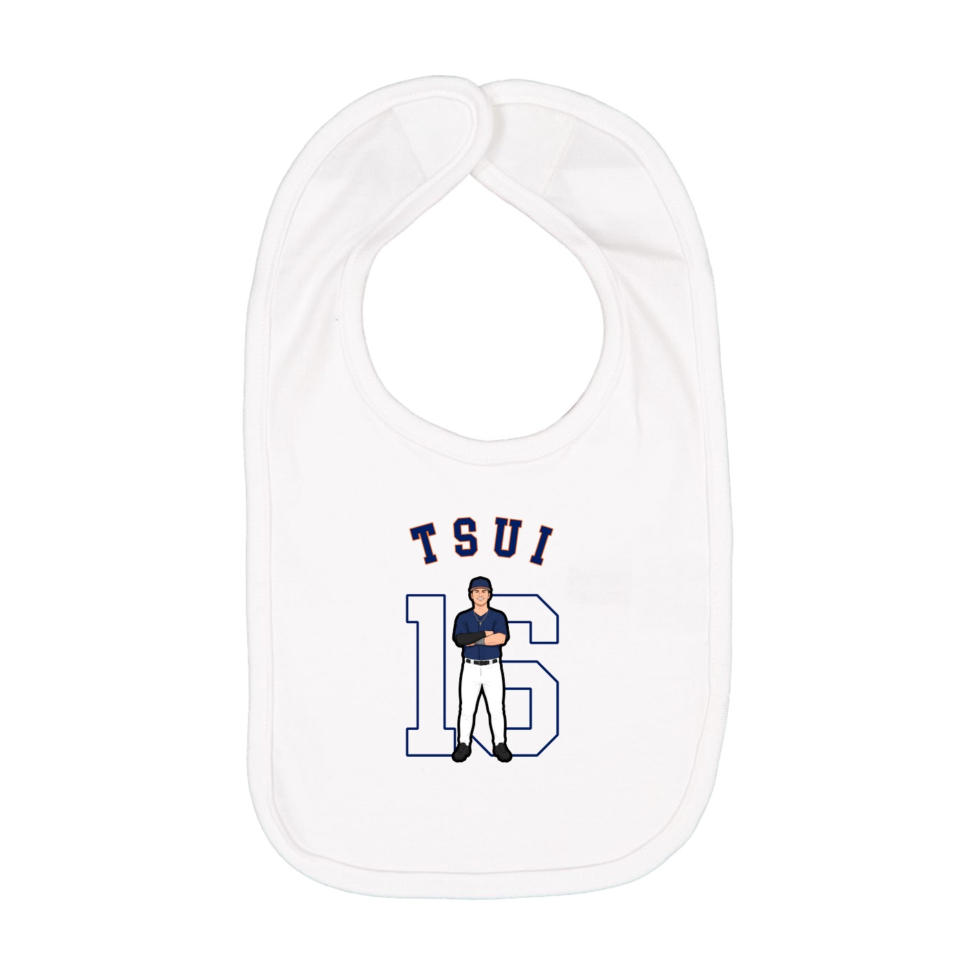 Infant Bib — Shirsey Arch in White