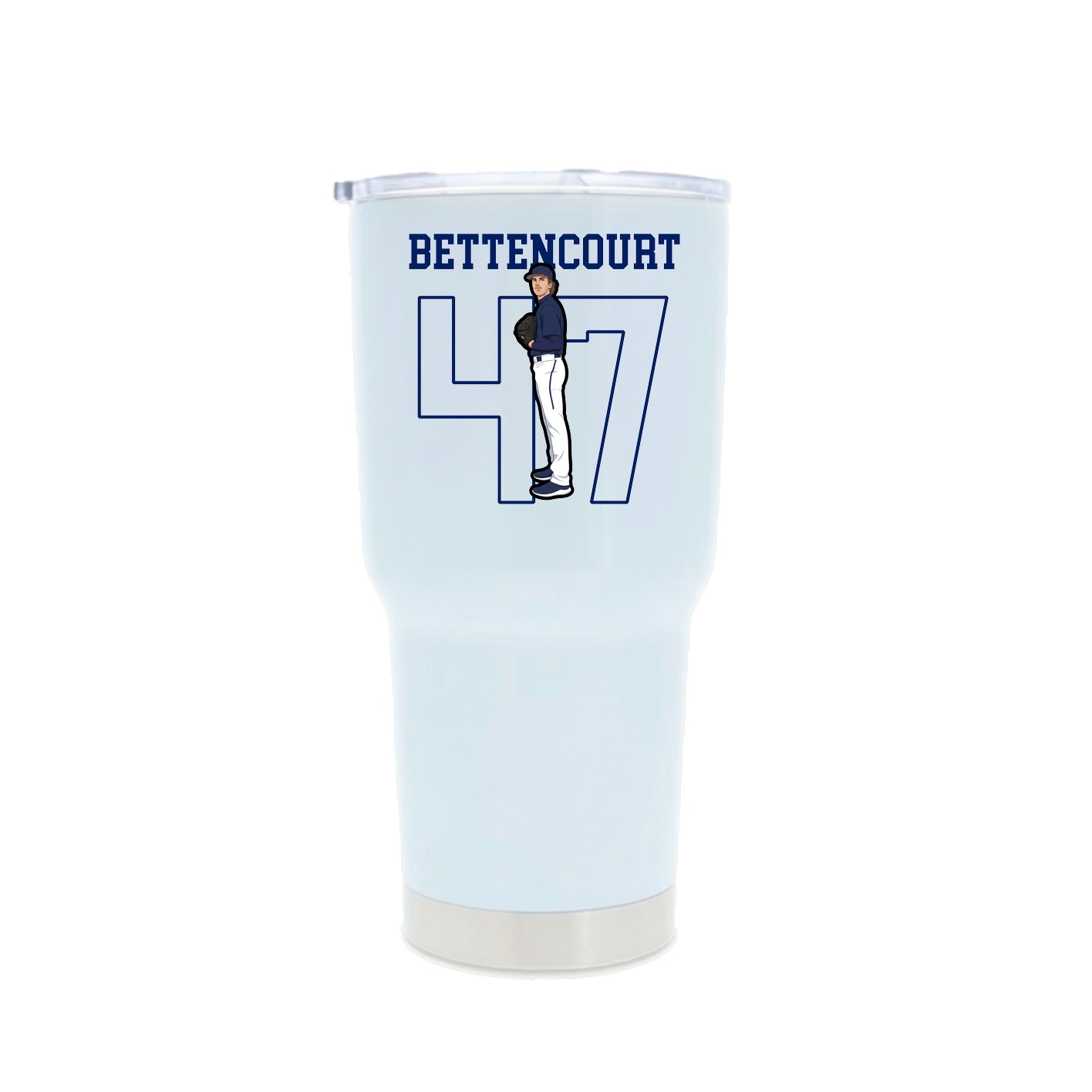 30oz Stainless Steel Tumbler — Shirsey in White