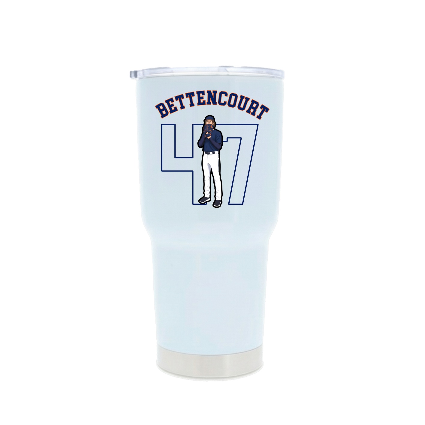 30oz Stainless Steel Tumbler — Shirsey Arch in White
